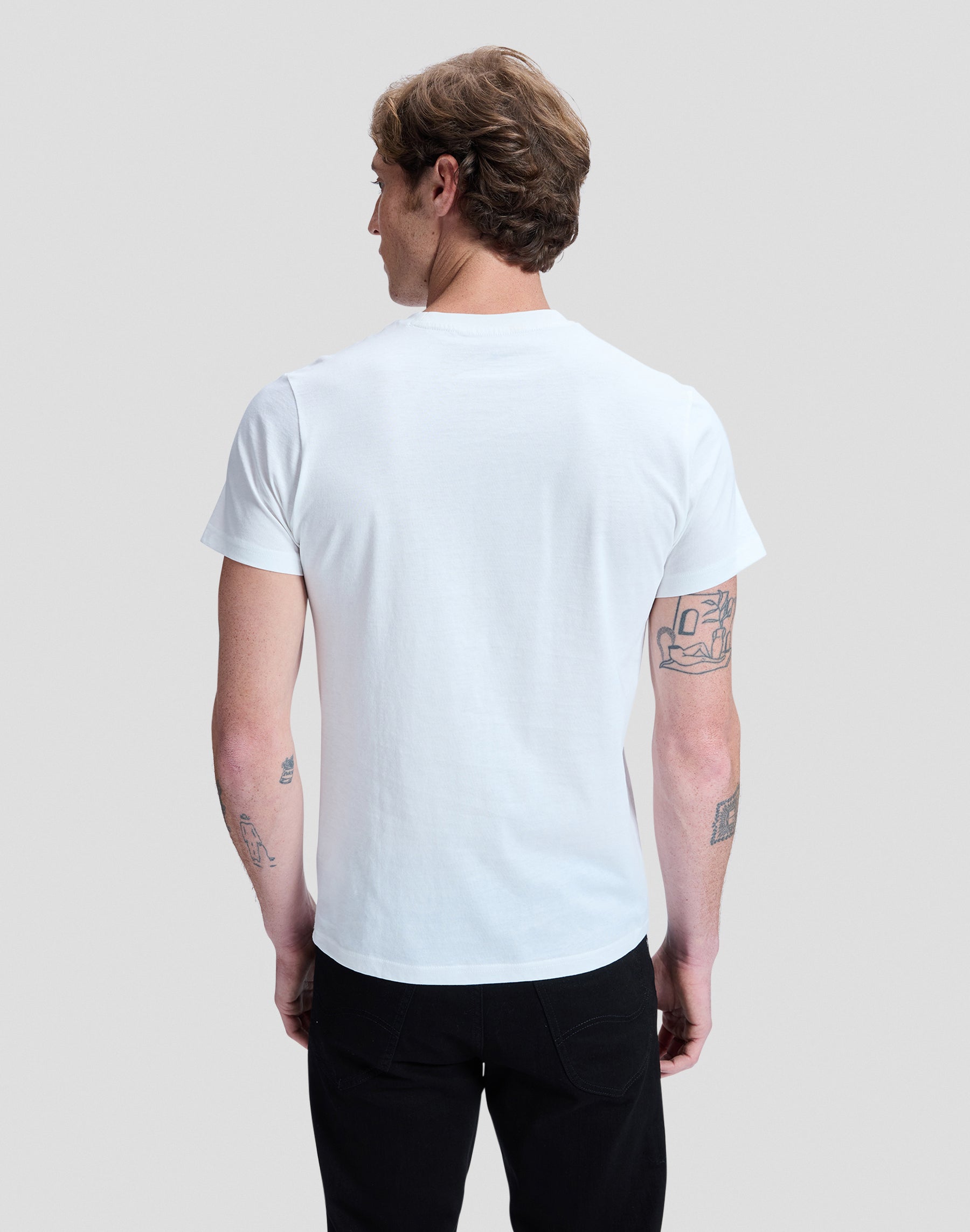 Twin Pack Crew in White T-Shirts Lee