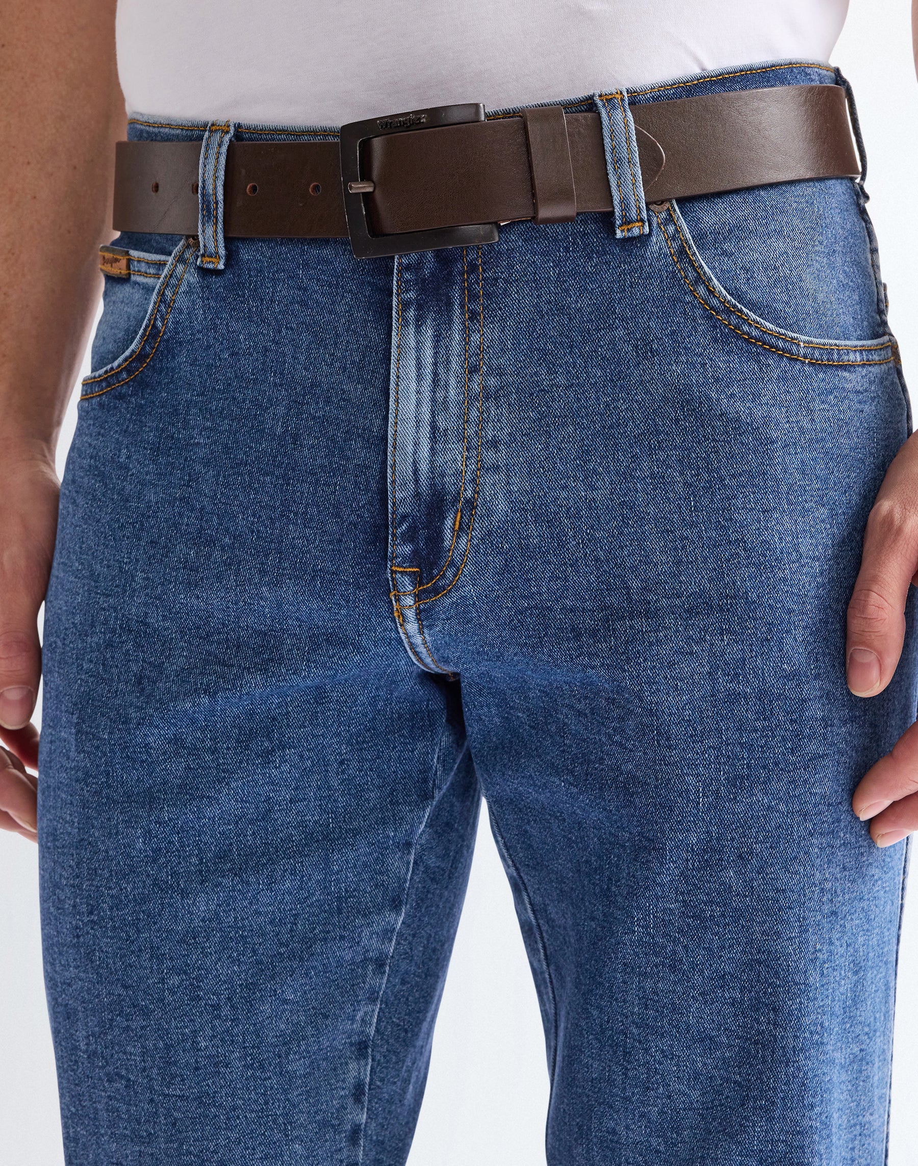 Kabel Buckle Belt in Brown Gürtel Wrangler