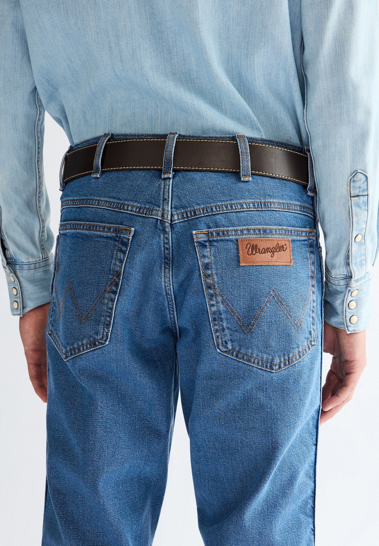 Stitched Belt in Brown