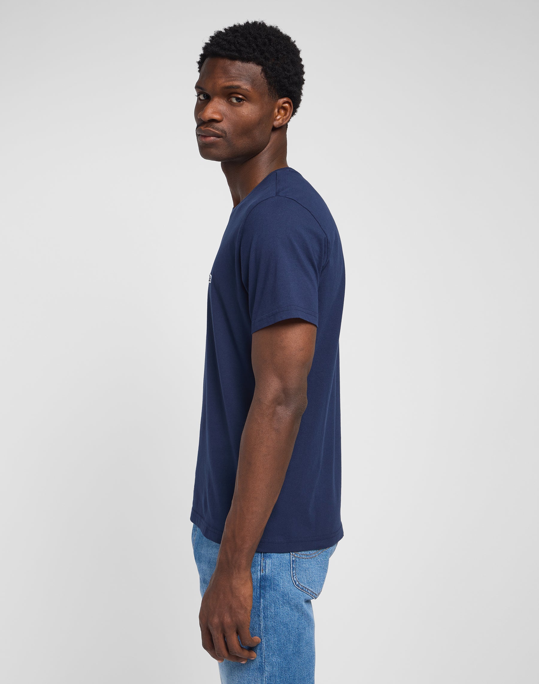 Patch Logo Tee in Navy T-Shirts Lee