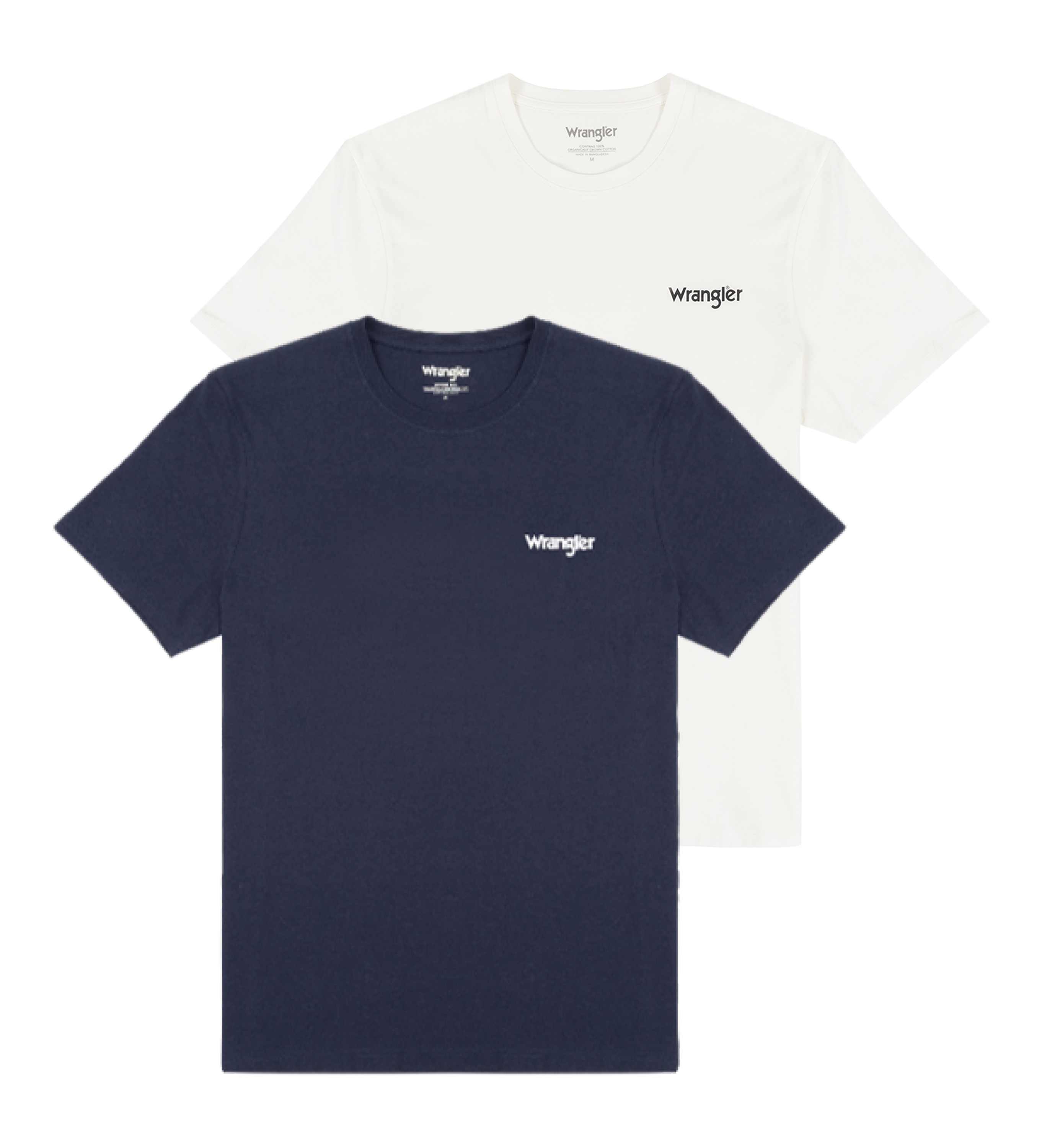 2Pack Sign Off Tee in Real Navy/ White T-Shirts Wrangler