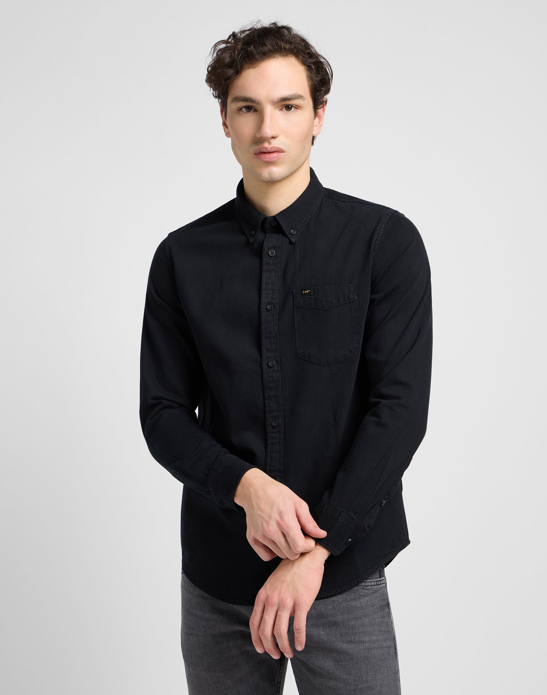 Lee Button Down in Black Hemden Lee