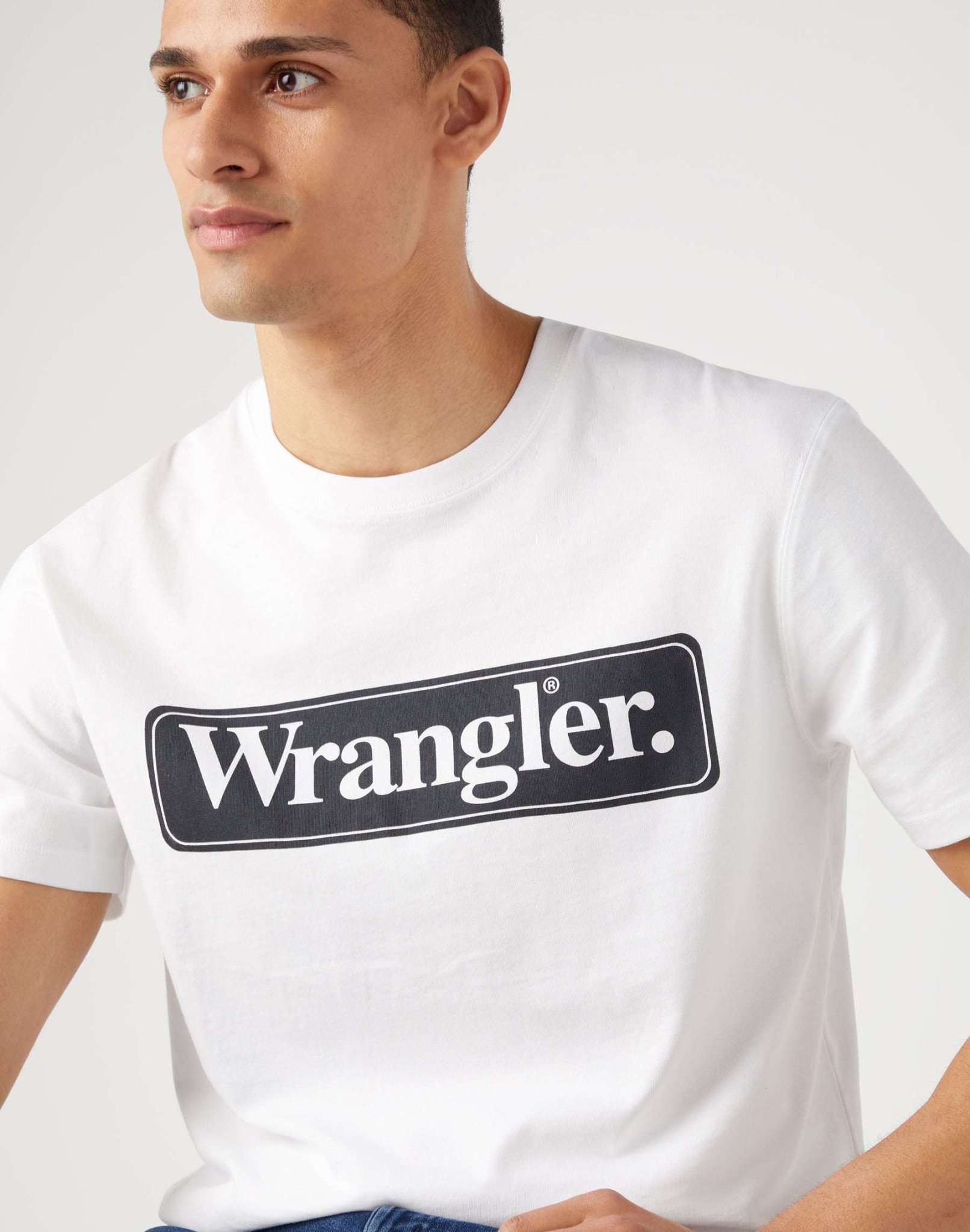 Wrangler Tee in White T-Shirts Wrangler   