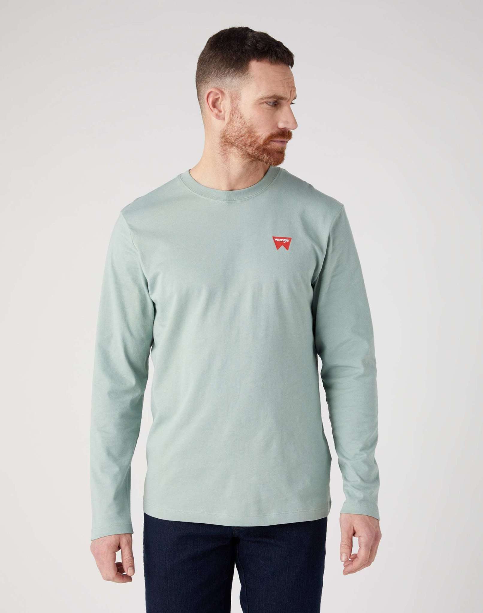 LS Sign Off Tee in Green Milieu Pullover Wrangler   