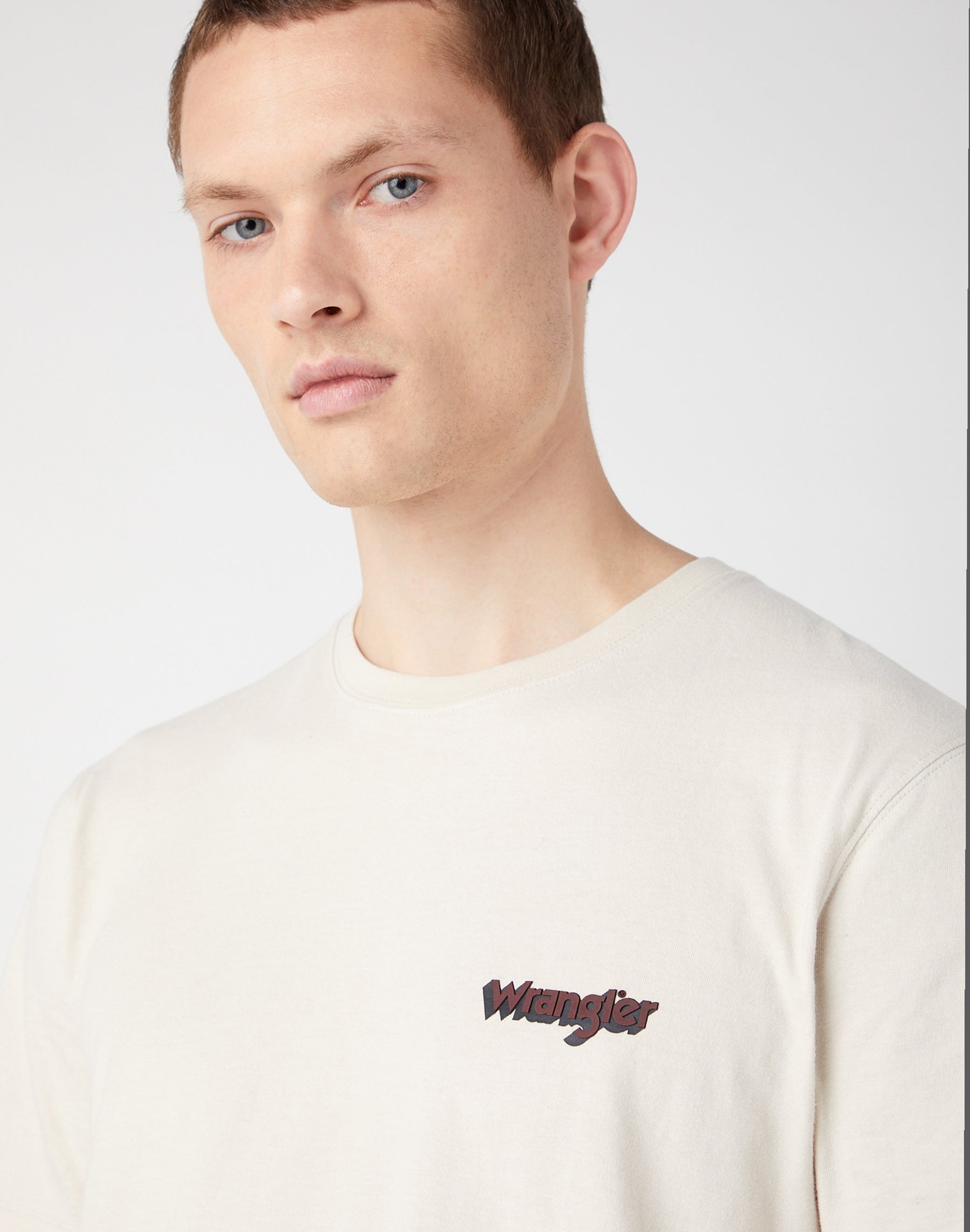 Graphic Logo Tee in Rainy Day T-Shirts Wrangler   