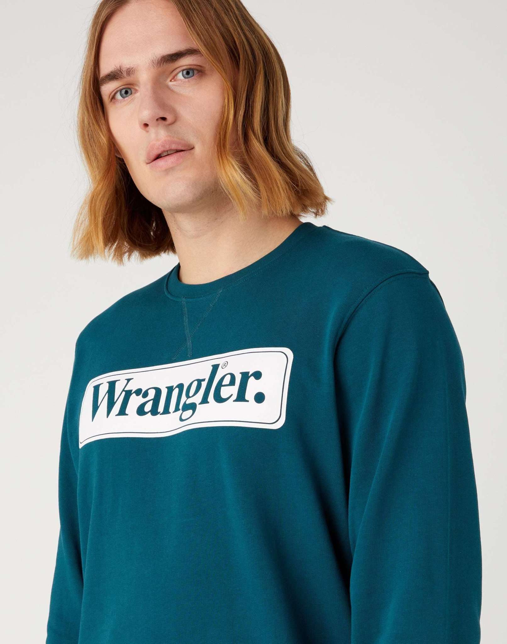 Seasonal Crew in Deep Teal Green Sweatshirts Wrangler   