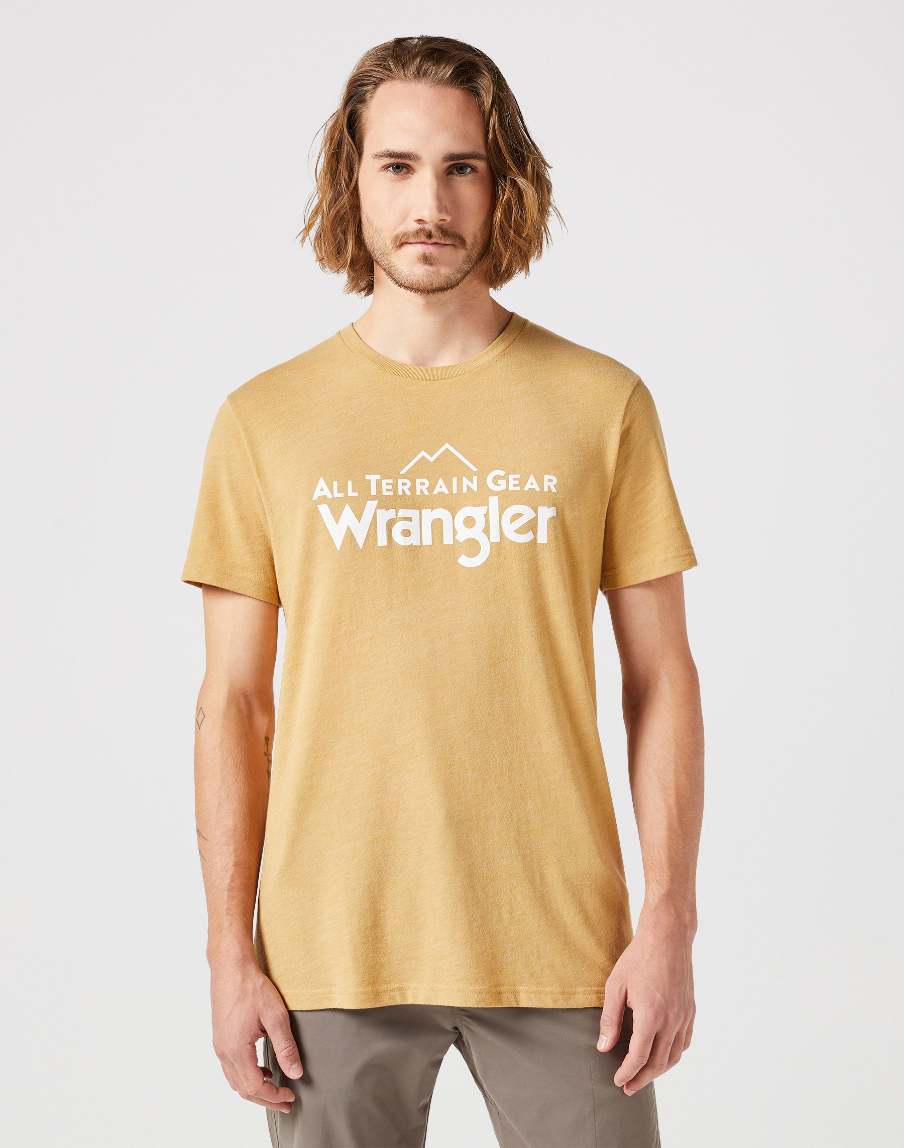 Logo Tee in Antelope T-Shirts Wrangler   