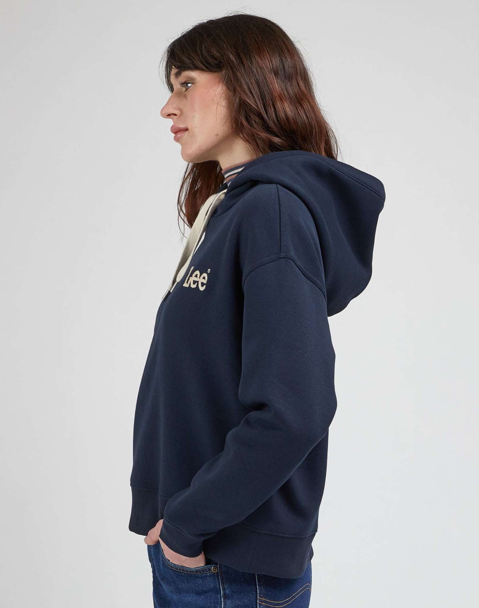 Essential Hoodie in Unionall Blk Kapuzenpullover Lee   