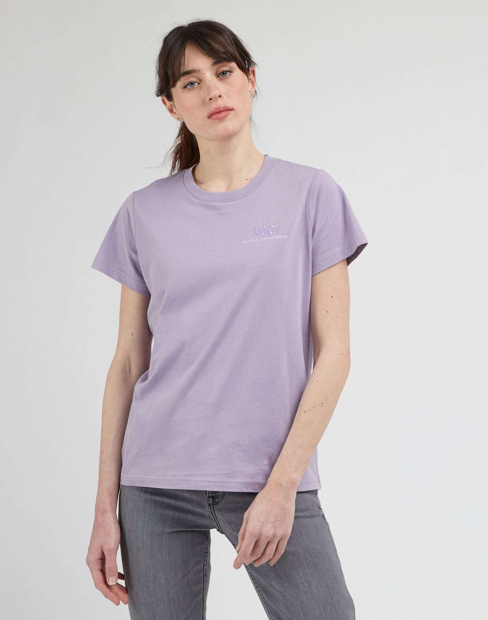 Small Logo Tee in Jazzy Purple T-Shirts Lee   