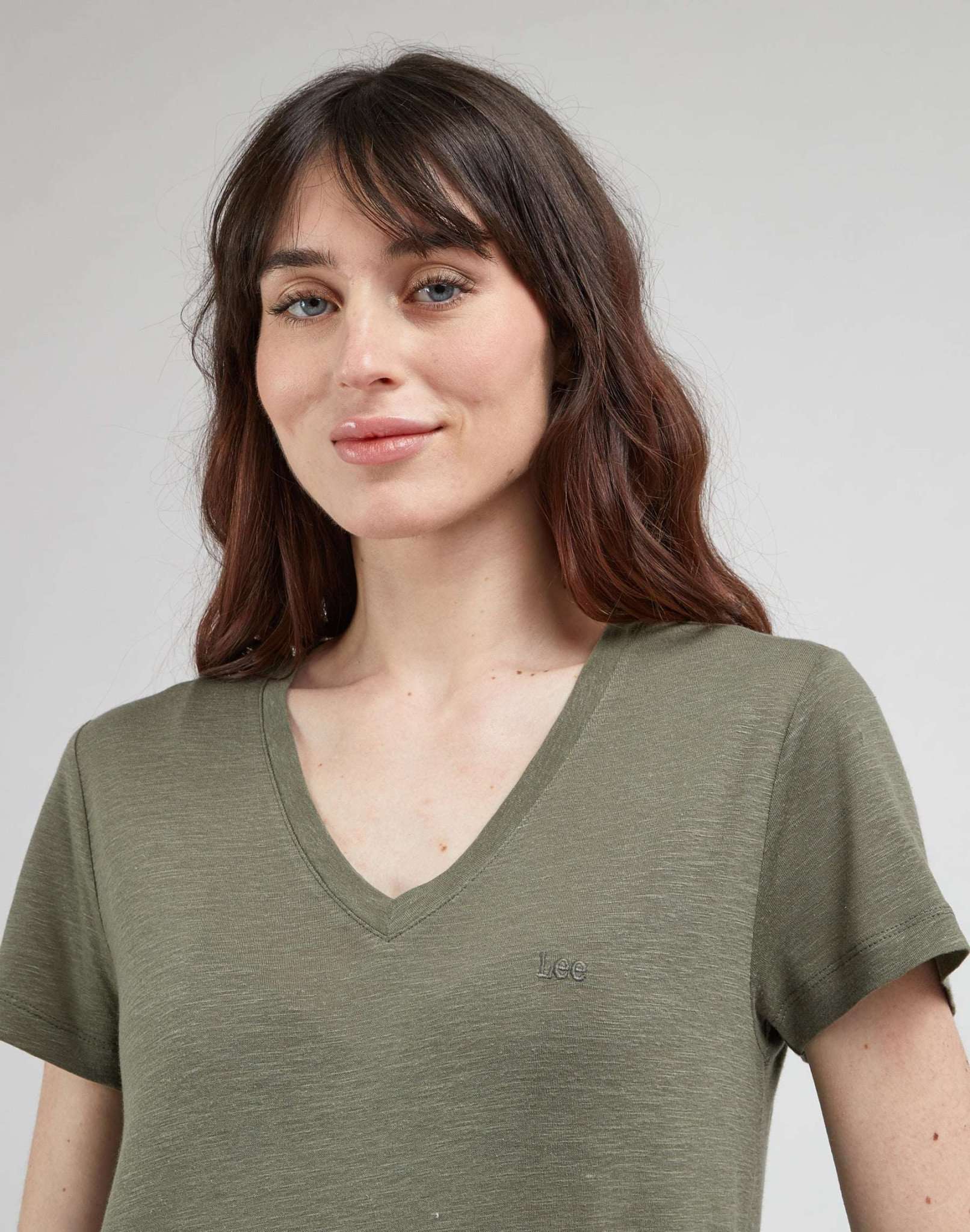 V Neck Tee in Olive Grove T-Shirts Lee   