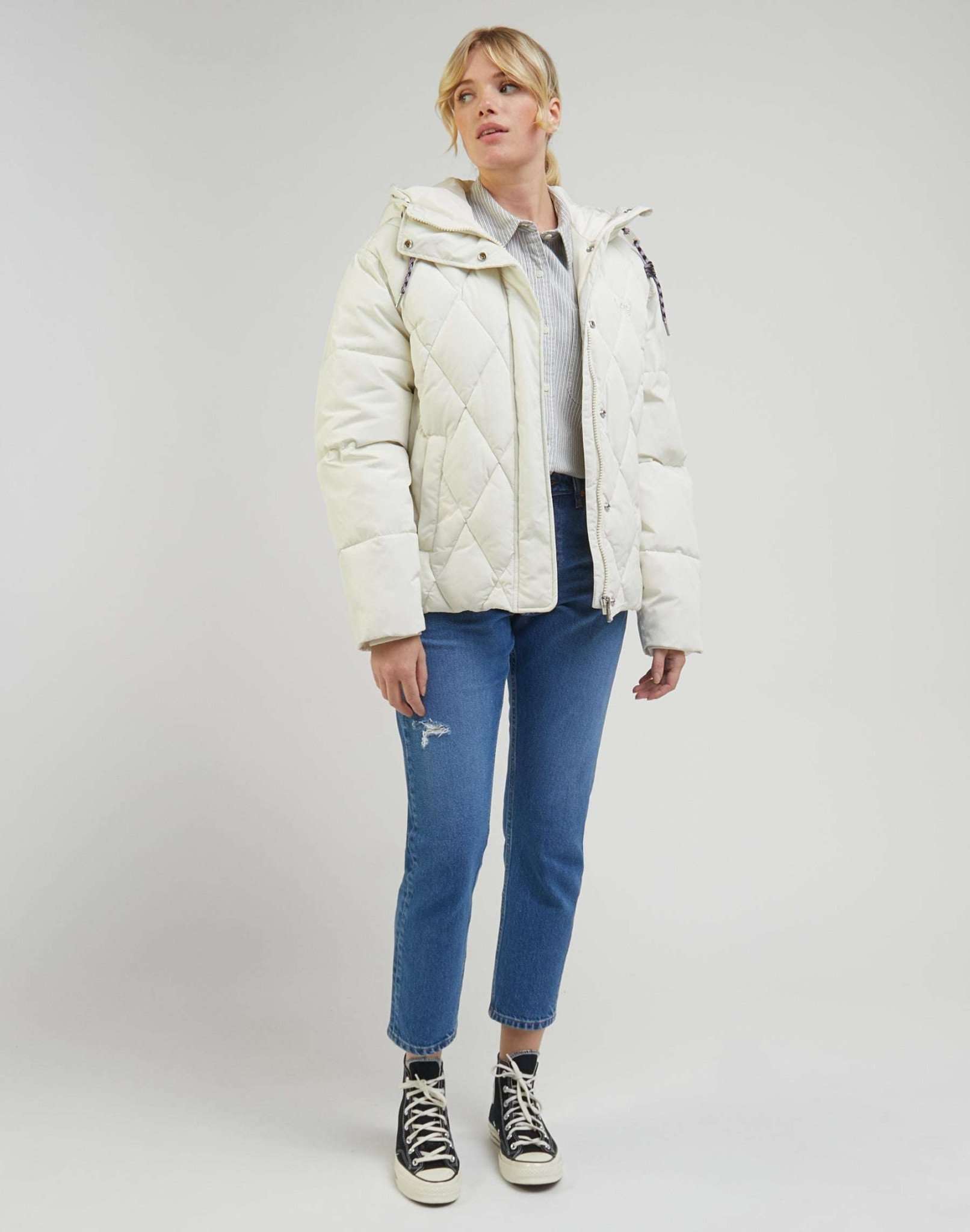 Short Puffer in Ecru Jacken Lee   