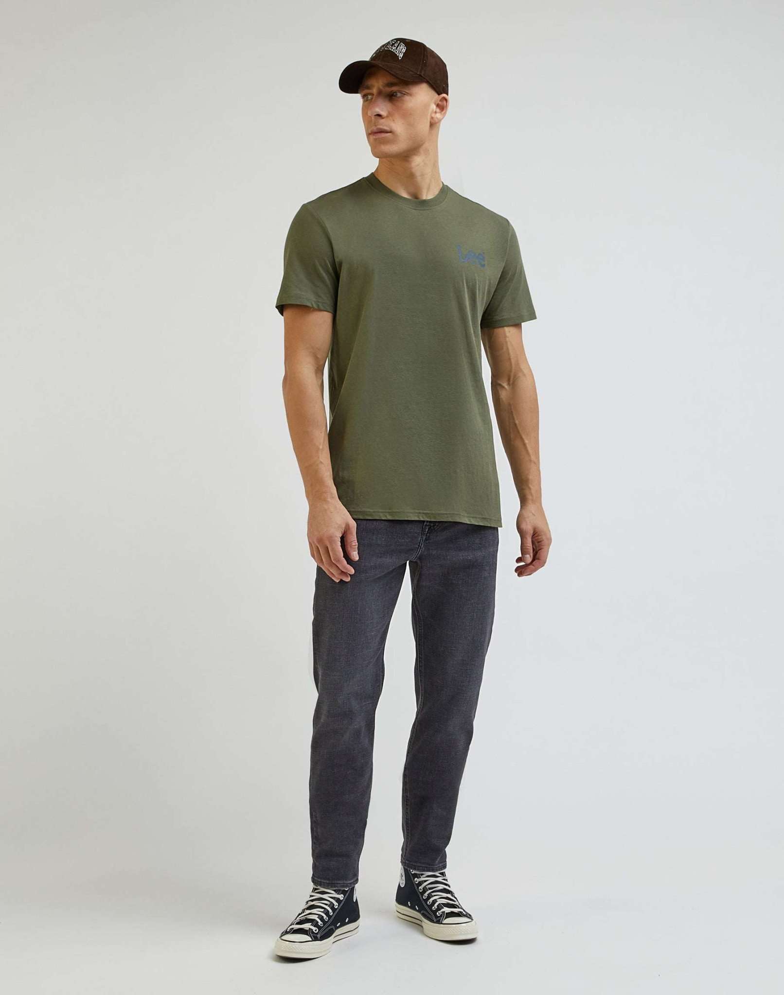 Medium Wobbly Lee Tee in Olive Grove T-Shirts Lee   