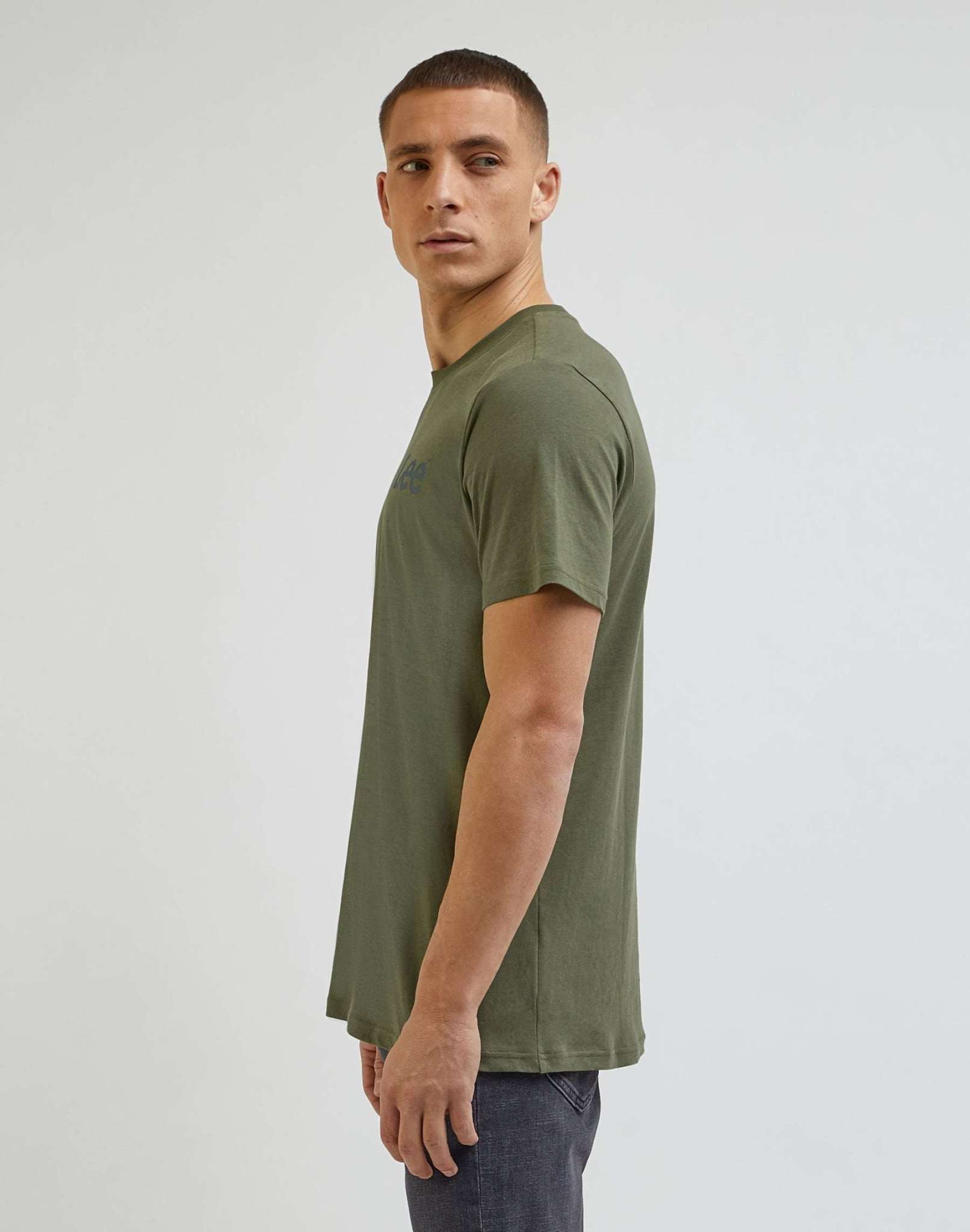 Medium Wobbly Lee Tee in Olive Grove T-Shirts Lee   