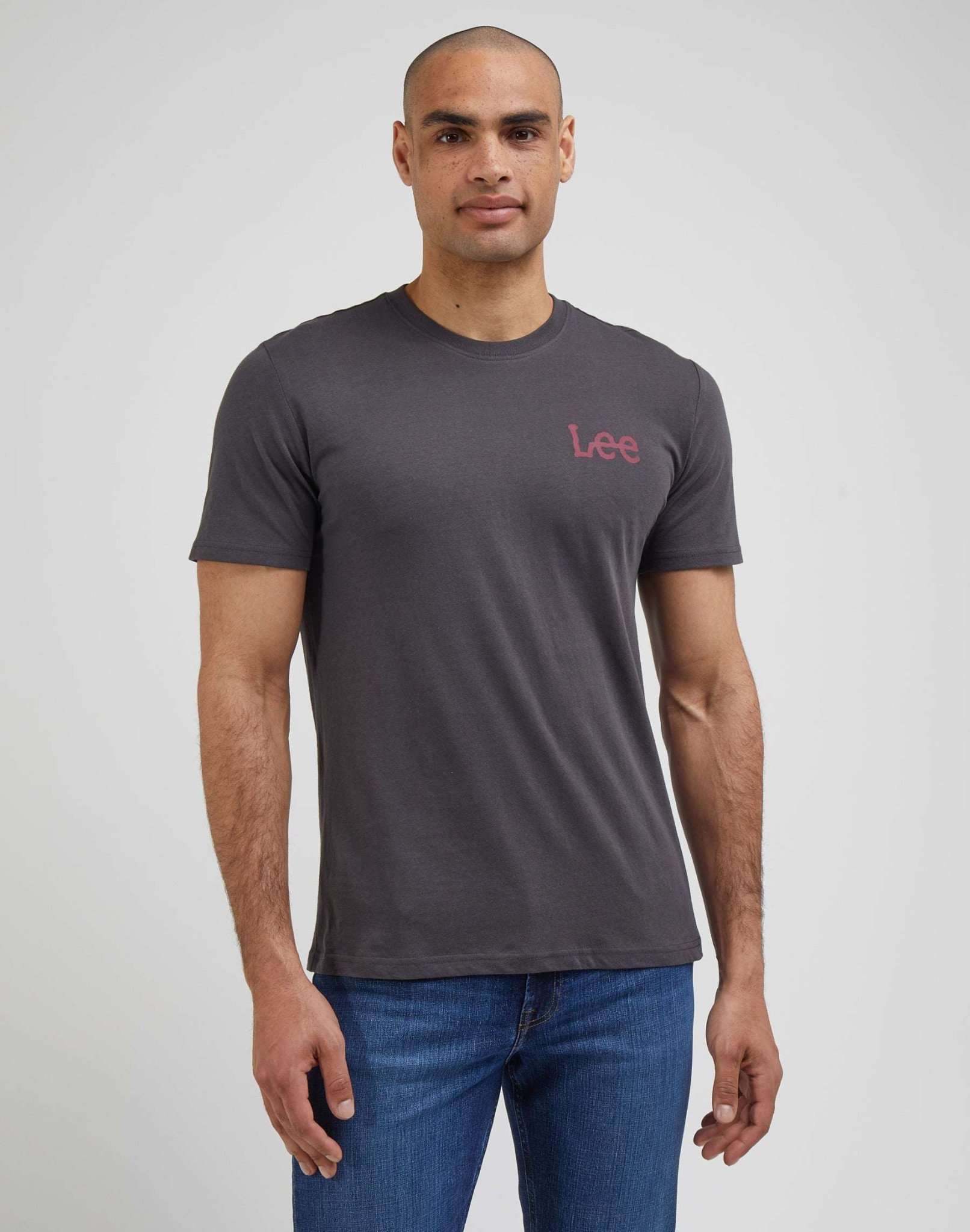 Medium Wobbly Lee Tee in Washed Black T-Shirts Lee   