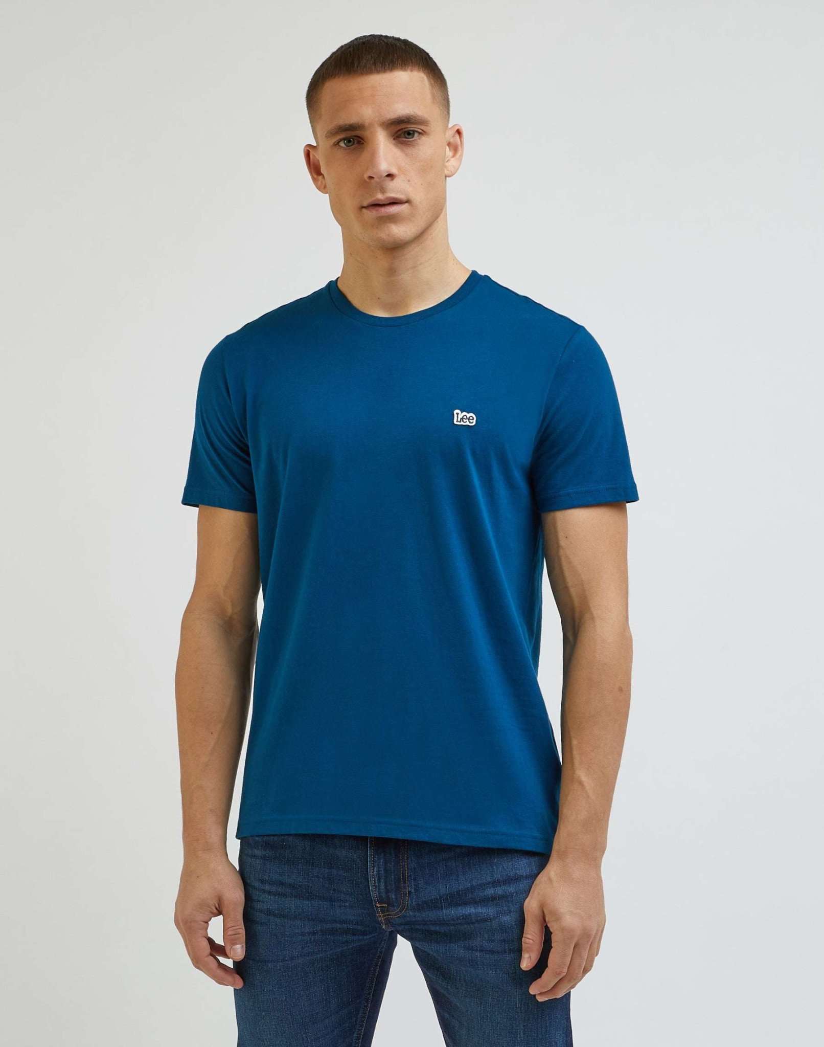 Patch Logo Tee in Royal Teal T-Shirts Lee   