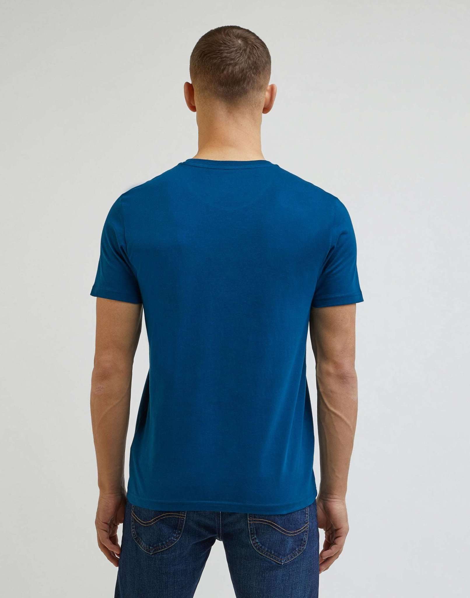 Patch Logo Tee in Royal Teal T-Shirts Lee   
