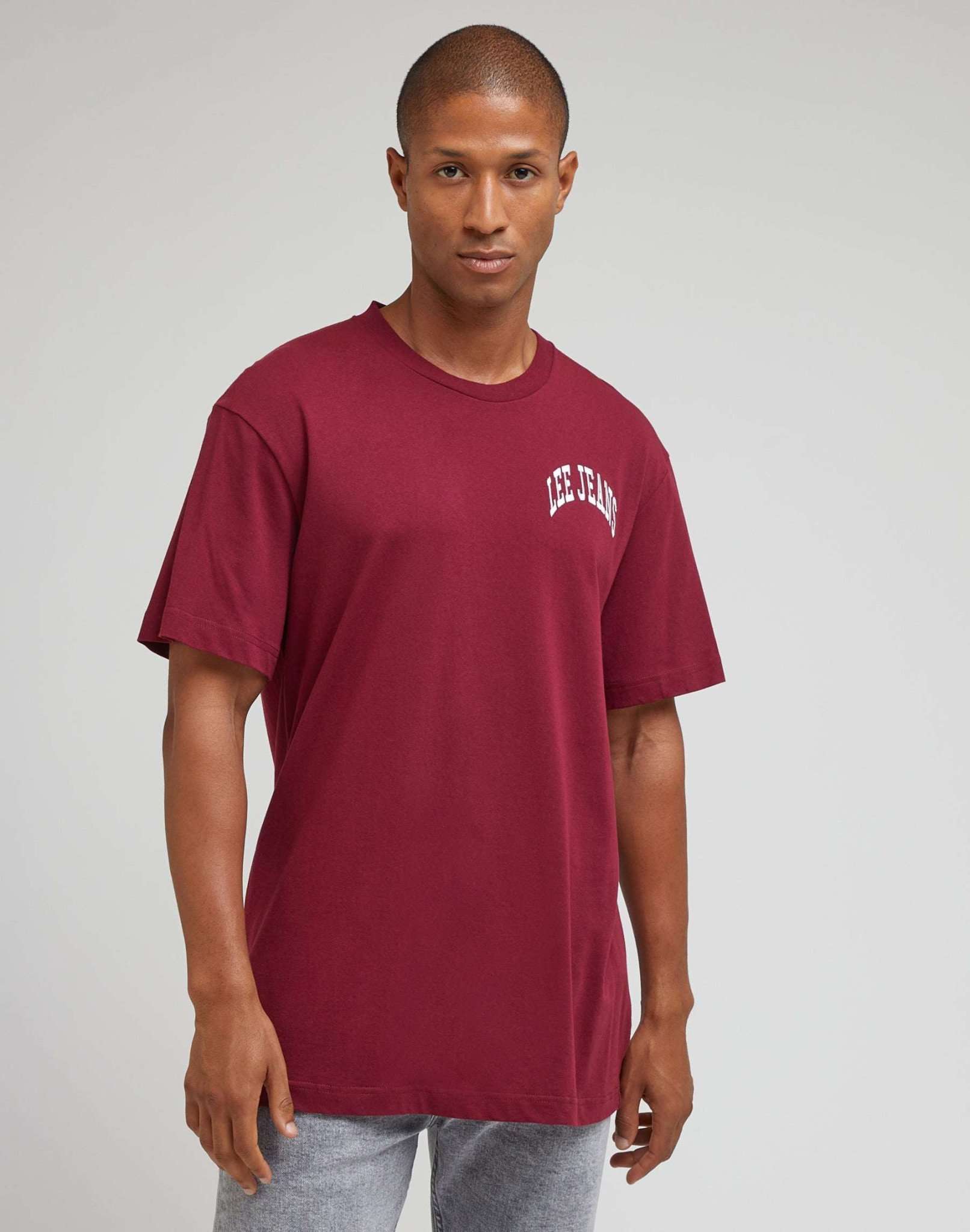 Varsity Tee in Port T-Shirts Lee   