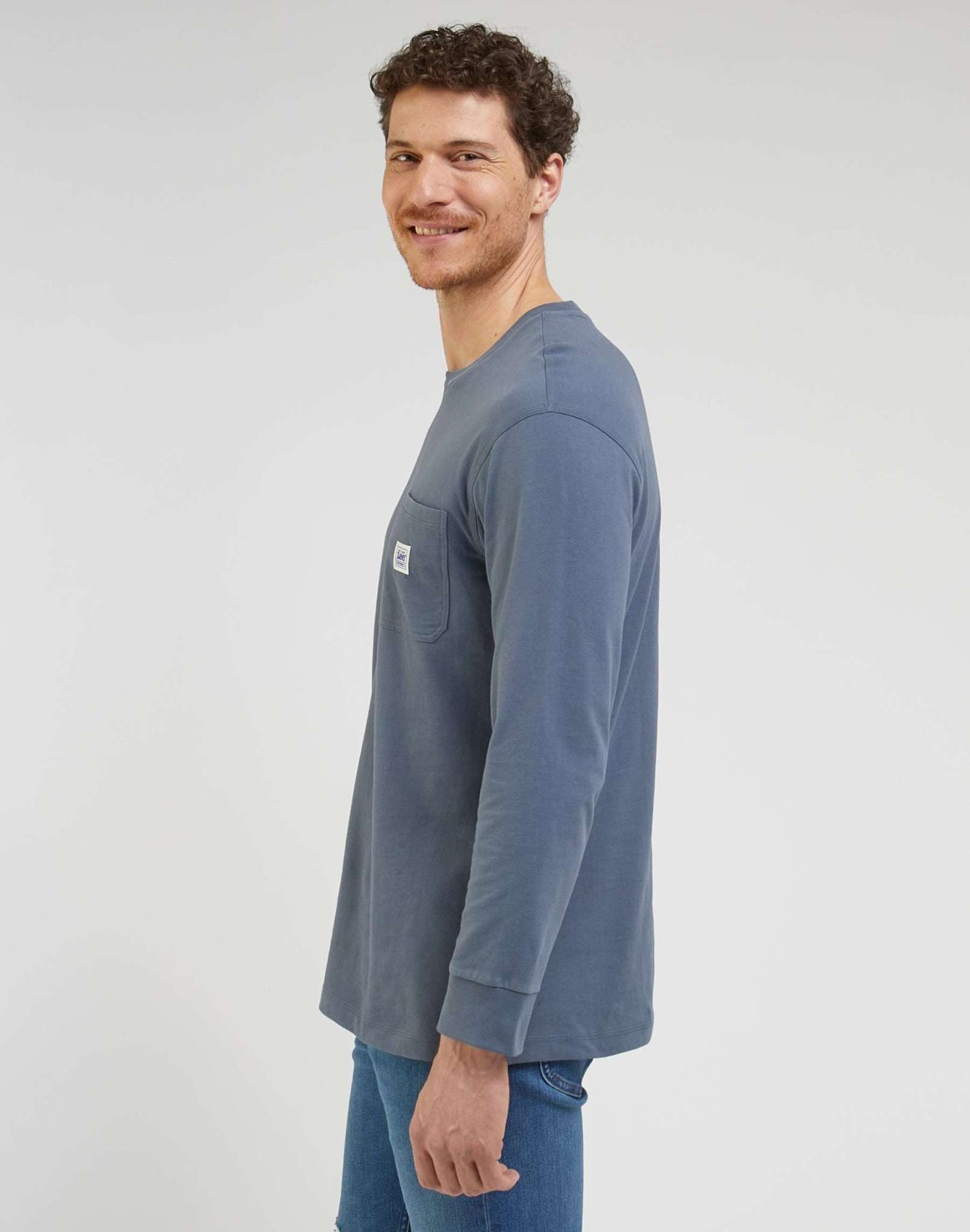 LS Ww Pocket Tee in Taint Grey Pullover Lee   