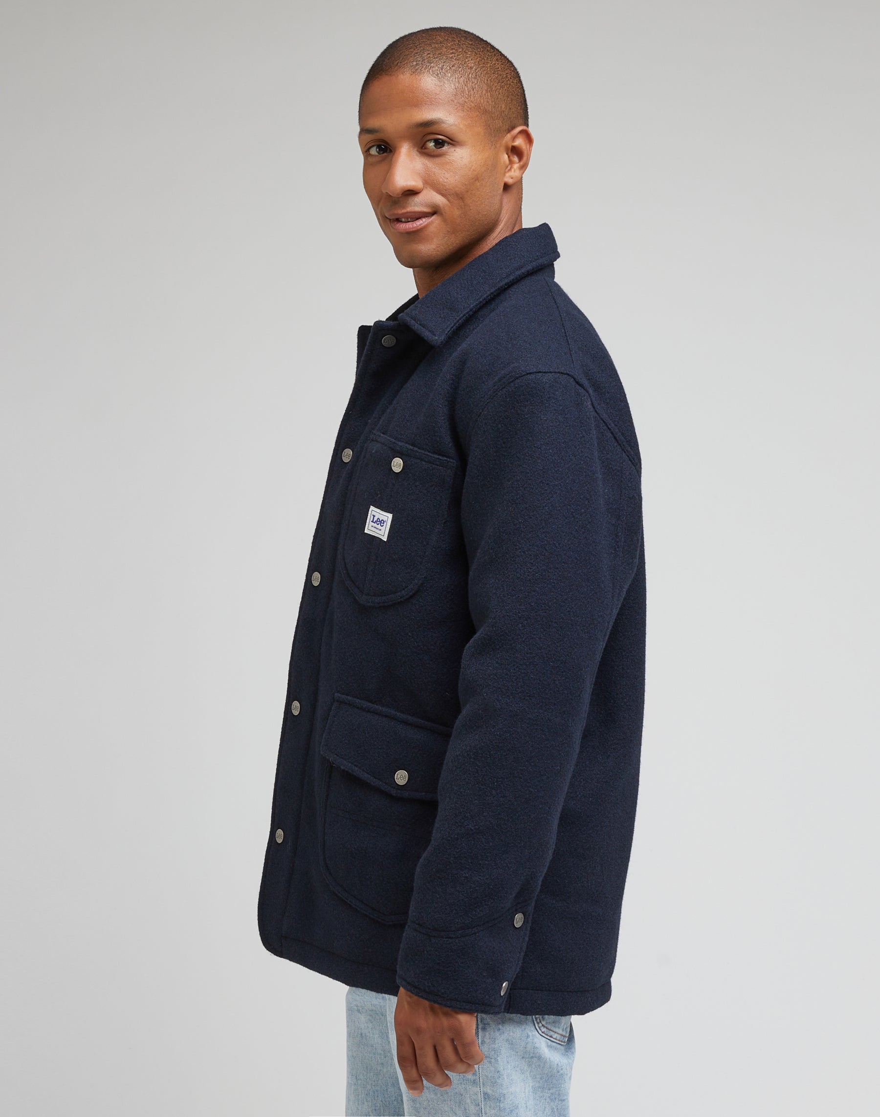 Wool Jacket in Sky Captain Jacken Lee   