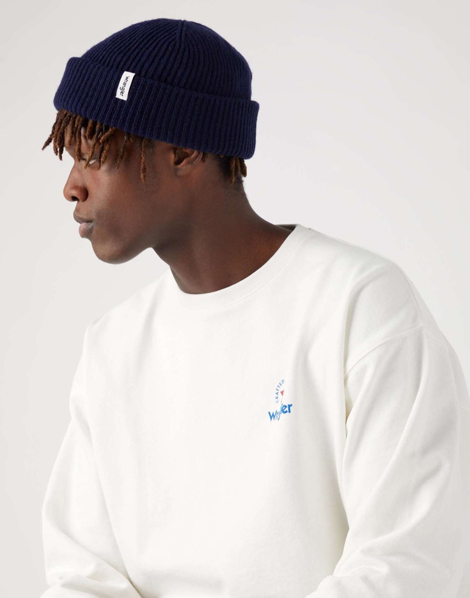 Sign Off Beanie in Navy Mützen Wrangler   