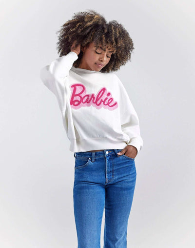 Wrangler X Barbie™ - Relaxed Sweatshirt in Worn White Sweatshirts Wrangler   