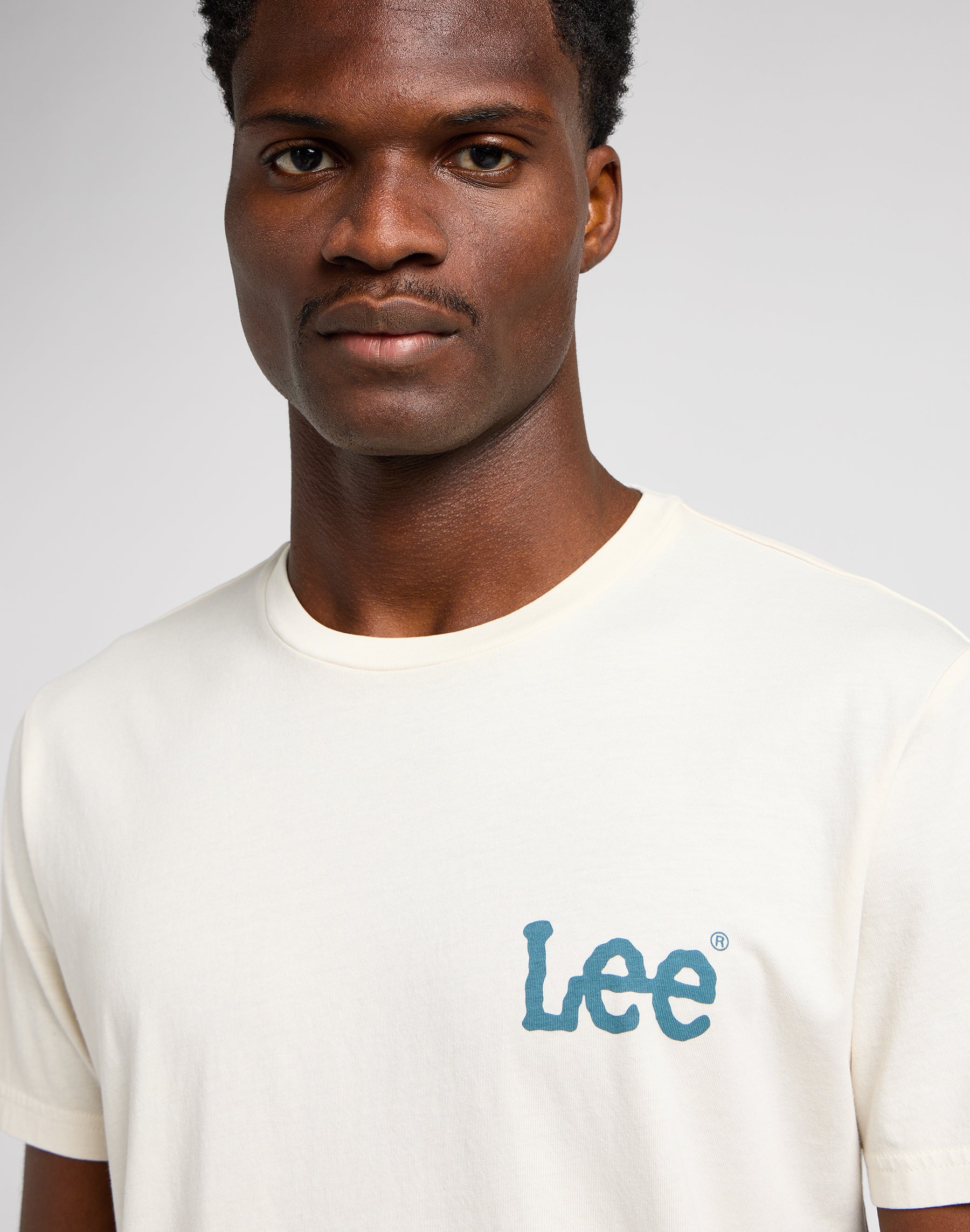 Medium Wobbly Lee Tee in Ecru T-Shirts Lee   