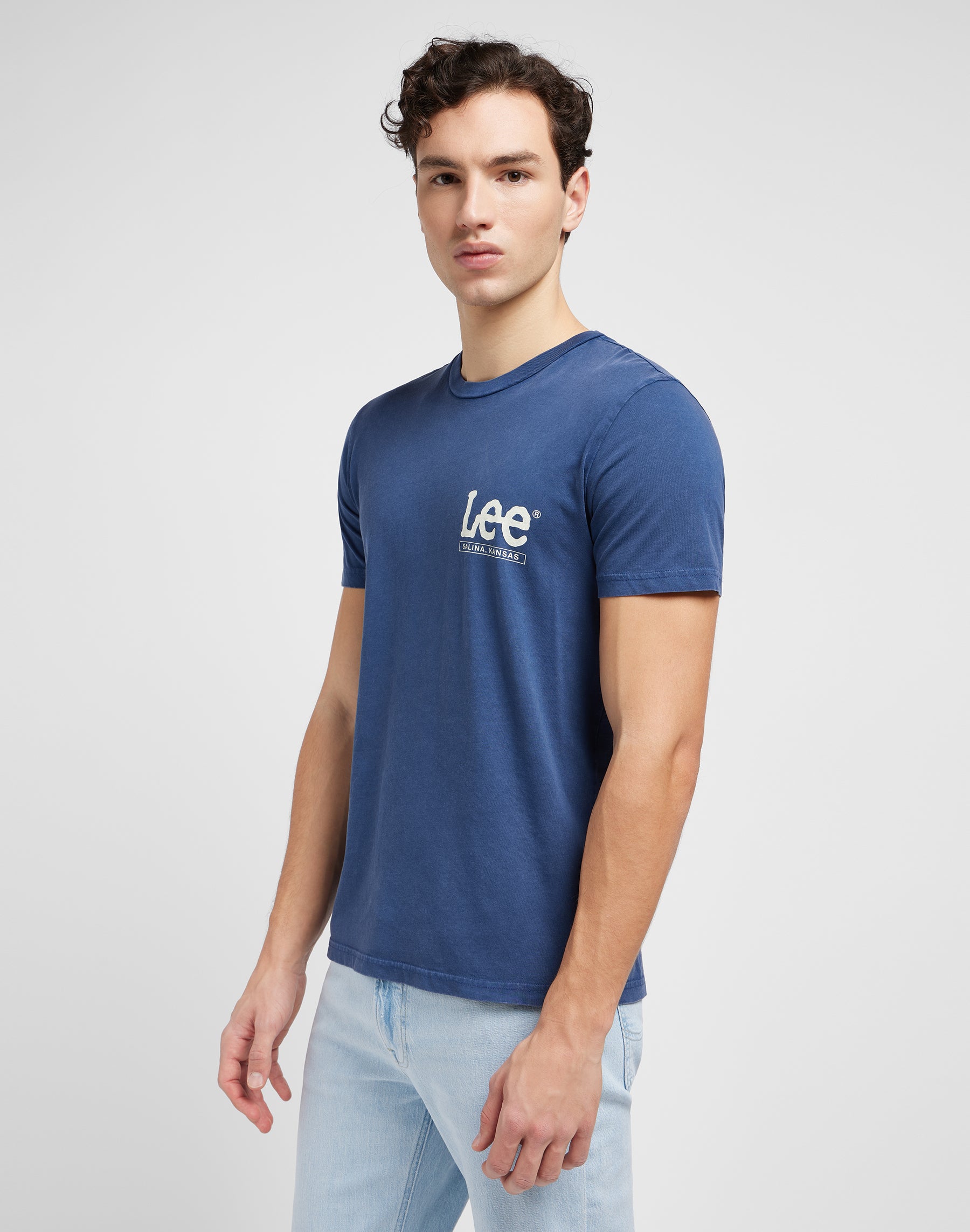 Kurzarm Tee in Drama Blue T-Shirts Lee   