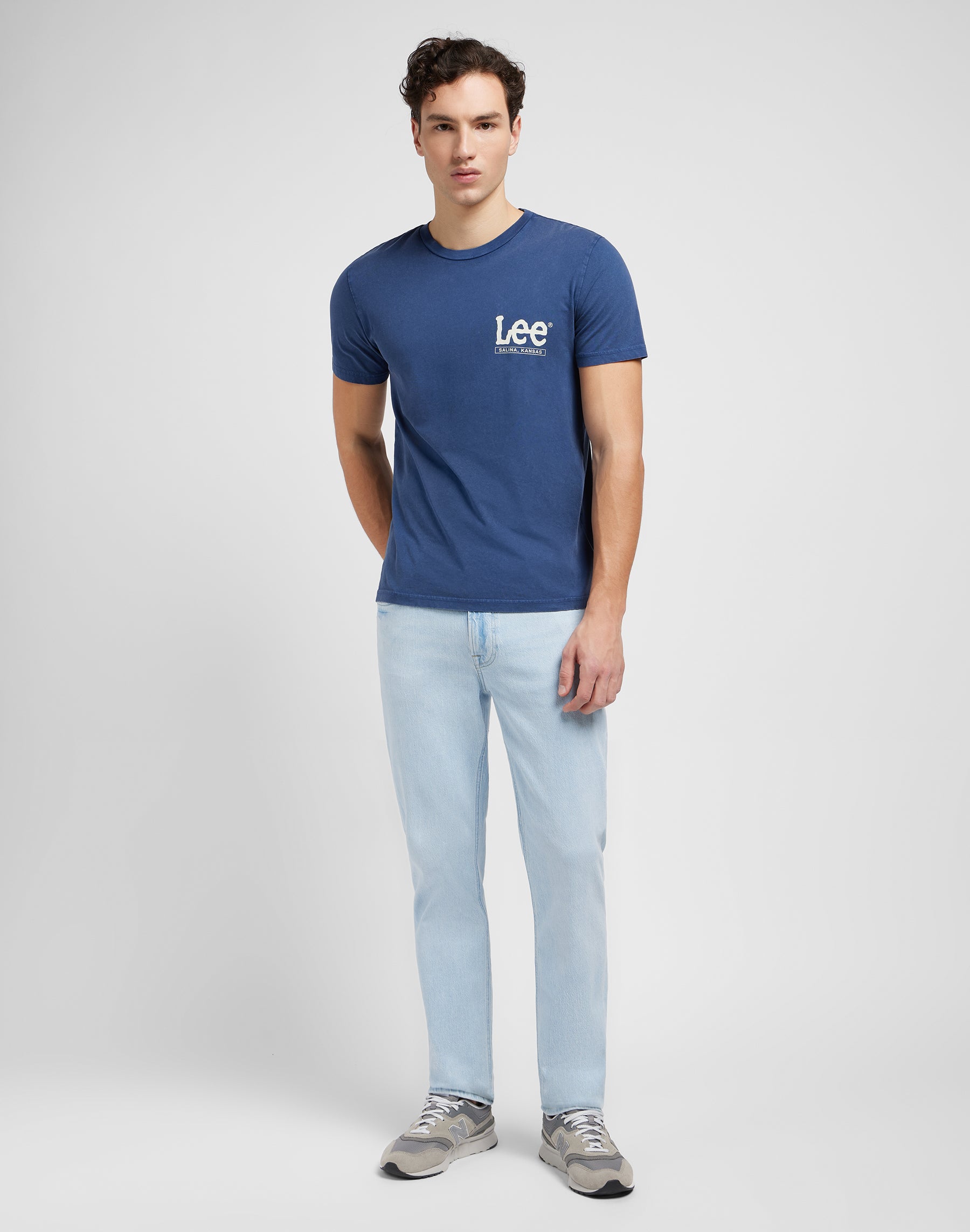 Kurzarm Tee in Drama Blue T-Shirts Lee   