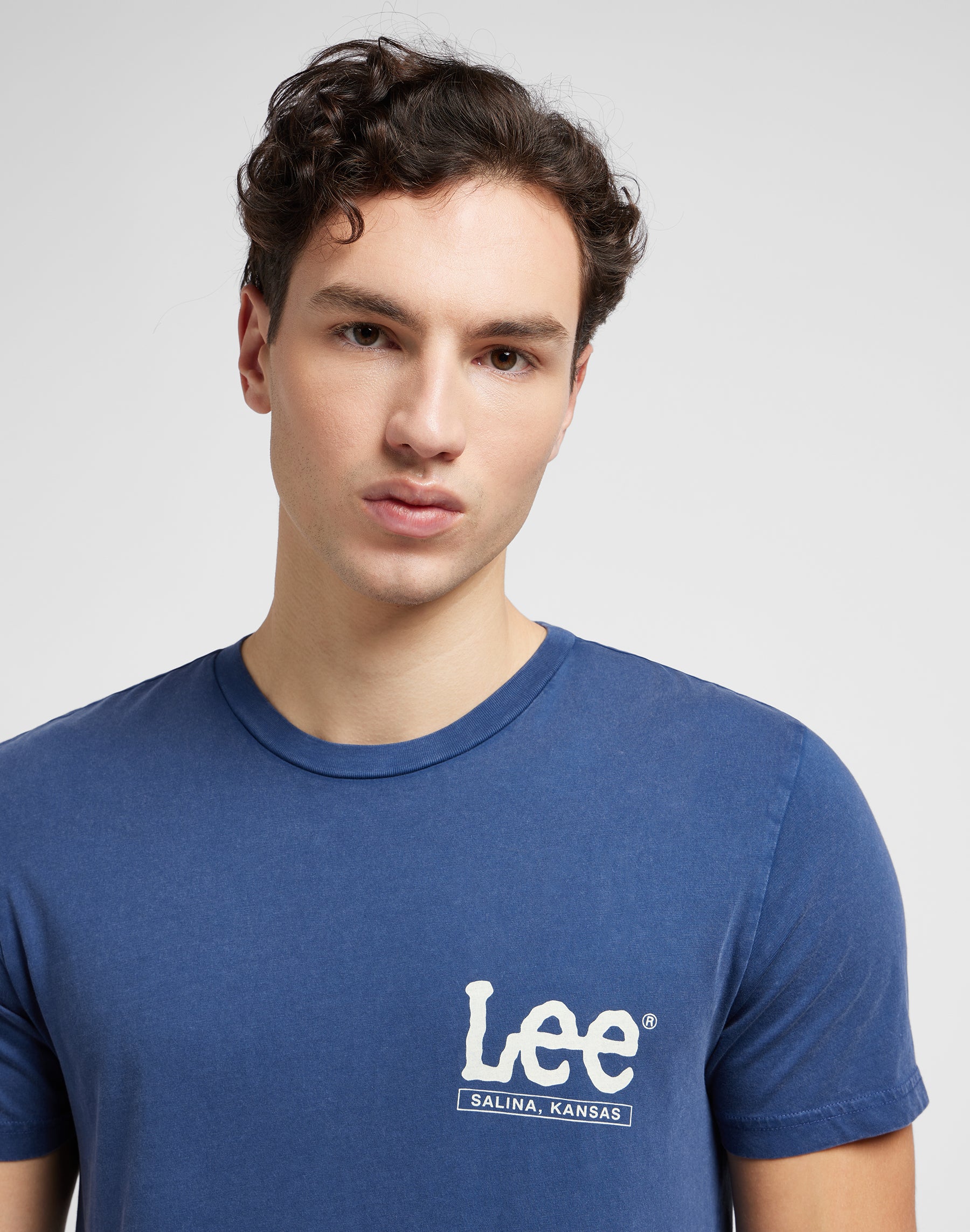 Kurzarm Tee in Drama Blue T-Shirts Lee   