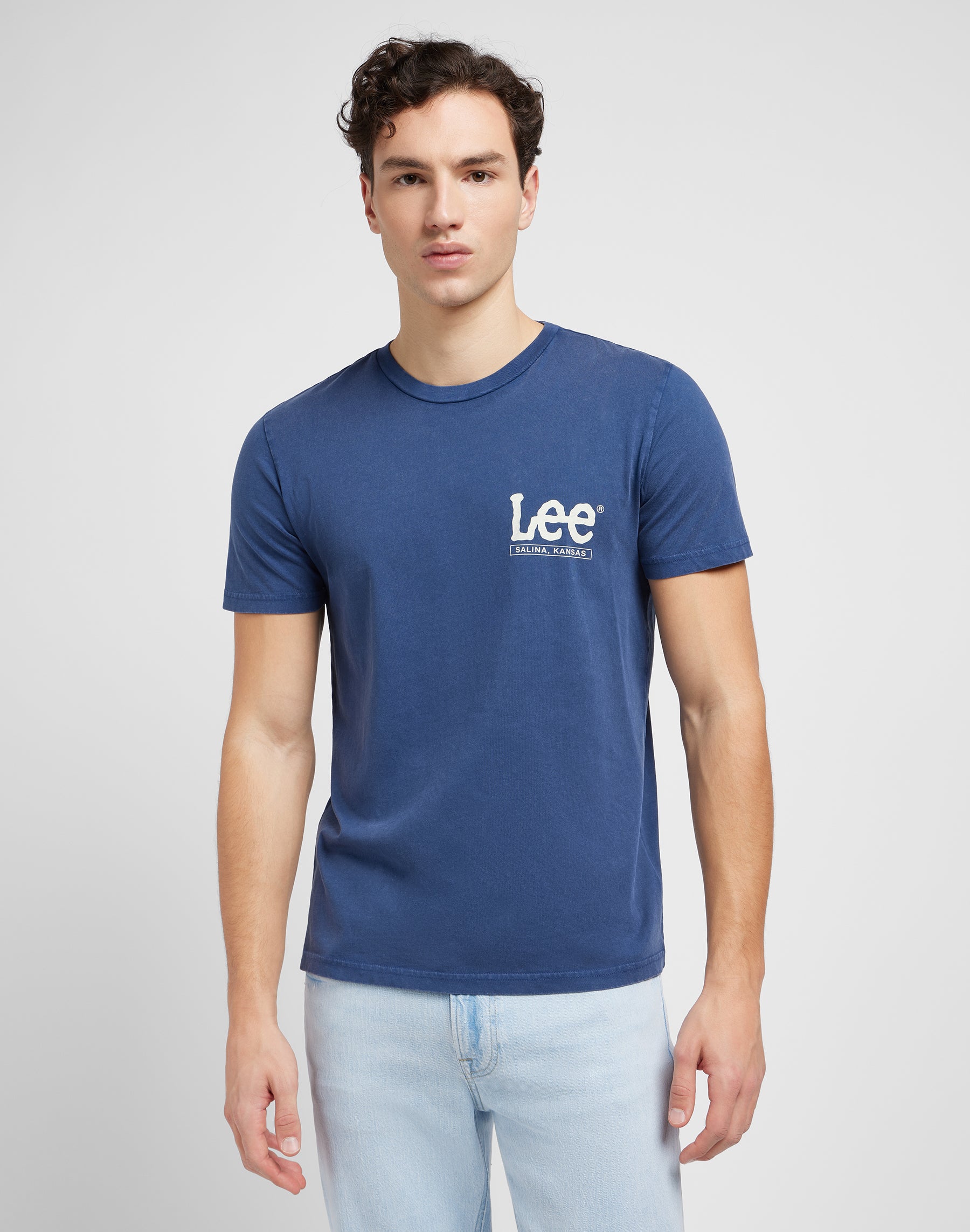 Kurzarm Tee in Drama Blue T-Shirts Lee   