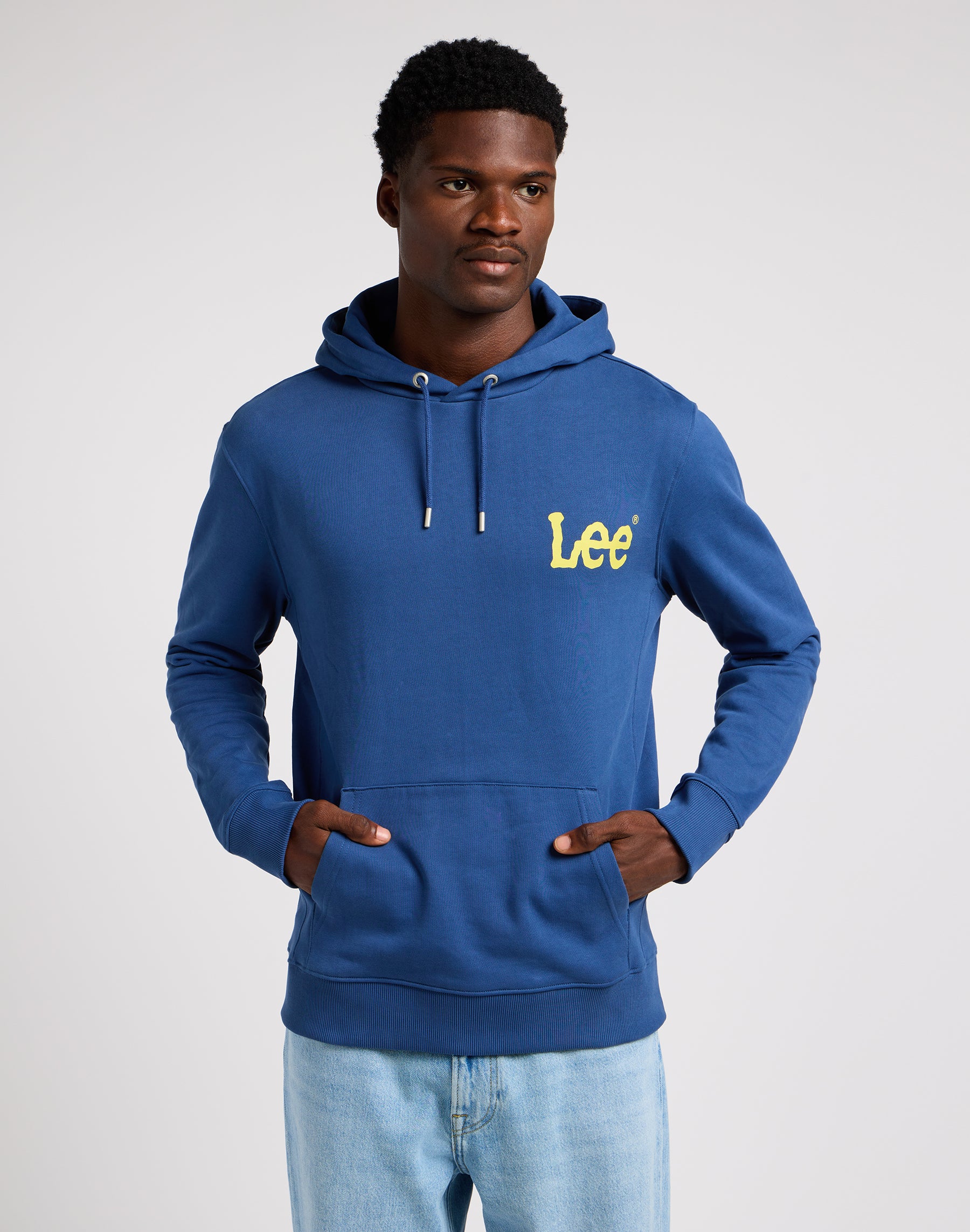 Wobbly Lee Hoodie in Midnight Navy Sweatshirts Lee   