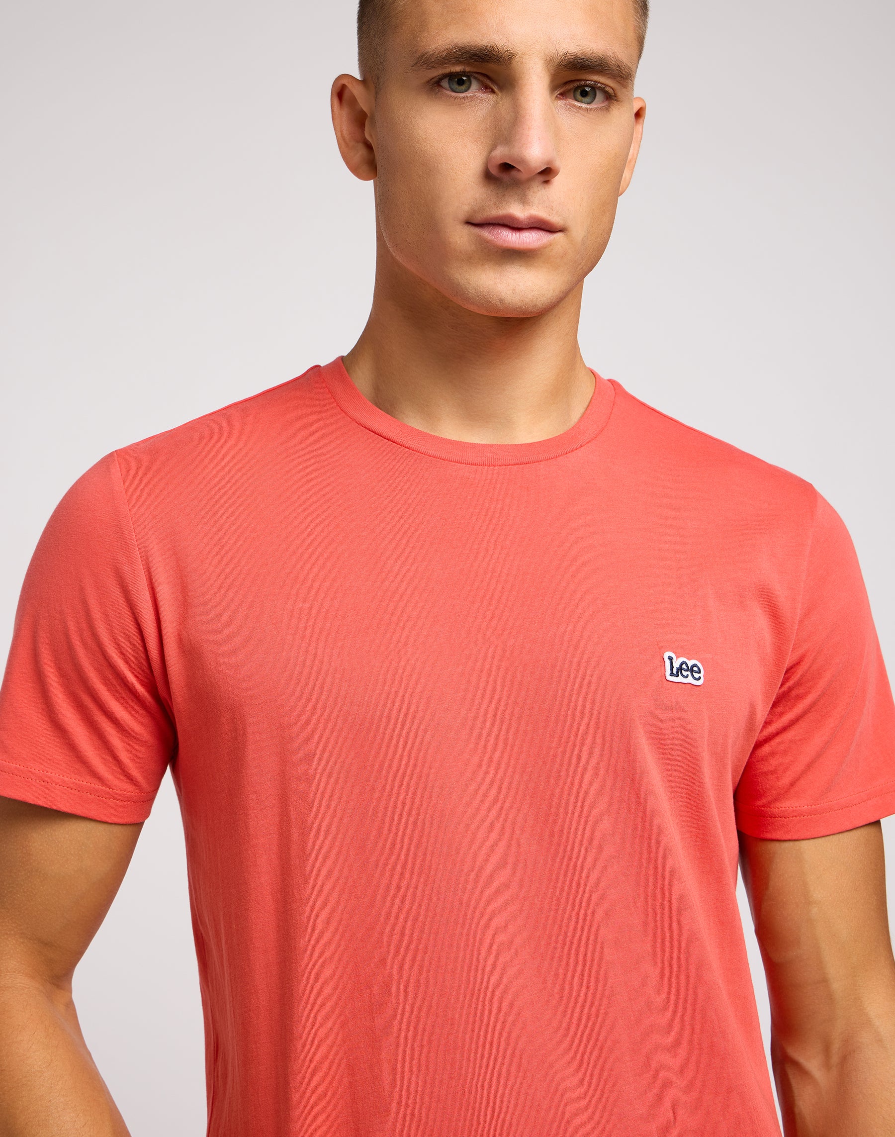 Shortsleeves Patch Logo Tee in Poppy T-Shirts Lee   