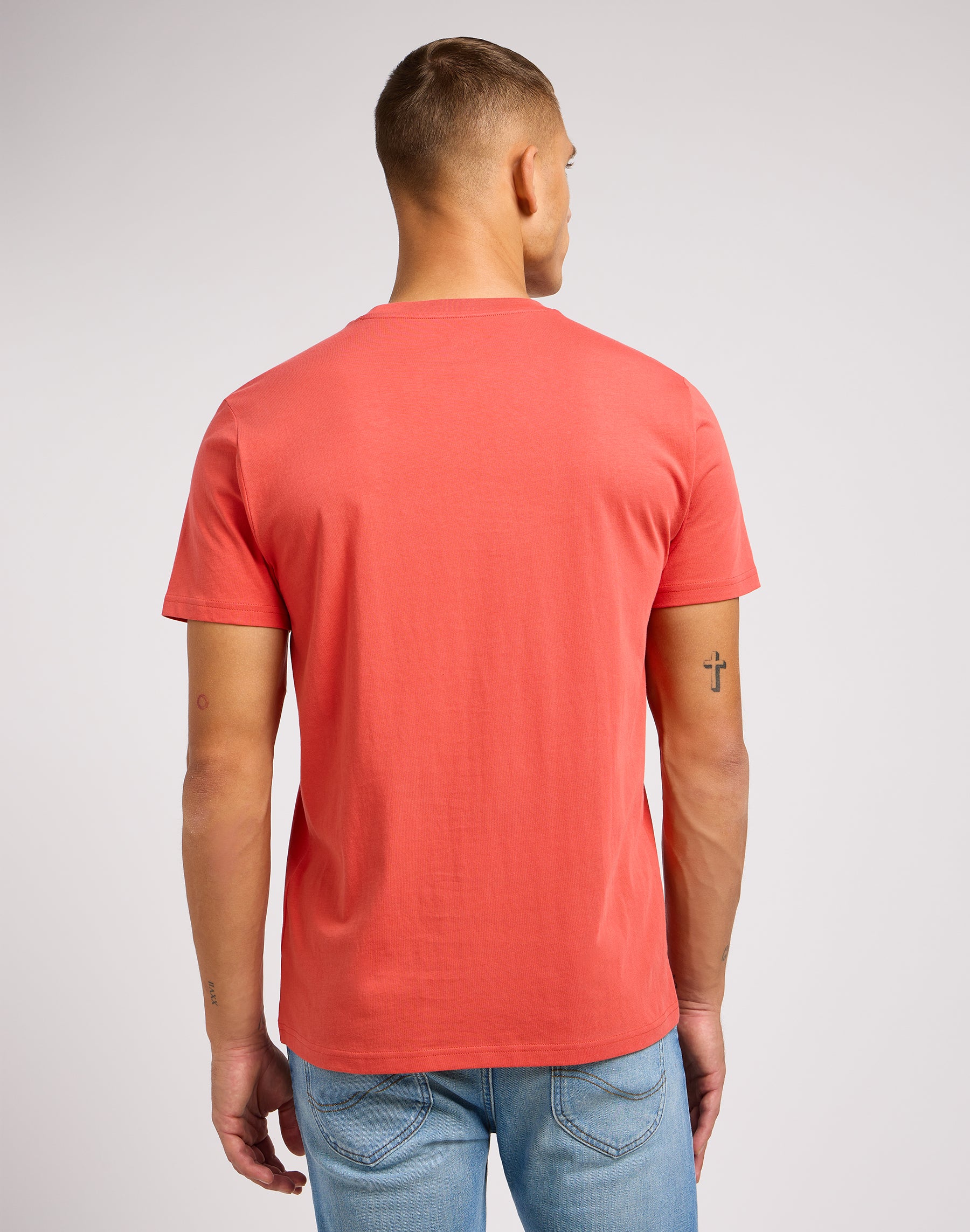 Shortsleeves Patch Logo Tee in Poppy T-Shirts Lee   