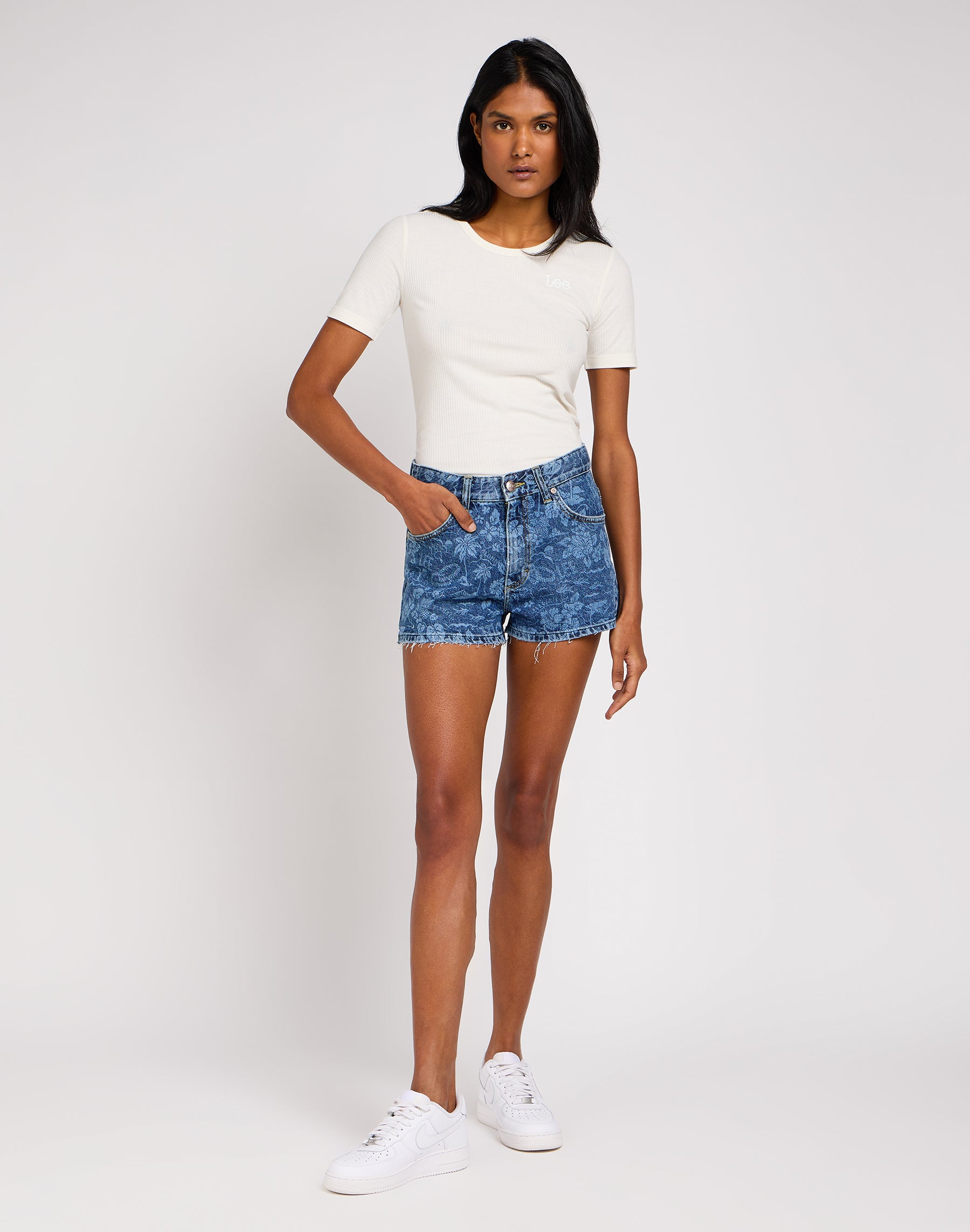 Rider Short 3 Inch in Tropical Denim Jeansshorts Lee   