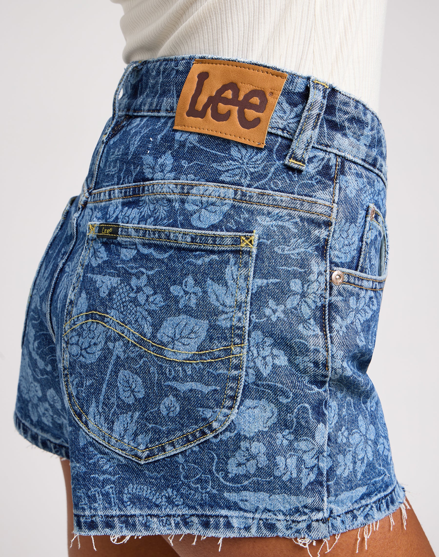 Rider Short 3 Inch in Tropical Denim Jeansshorts Lee   