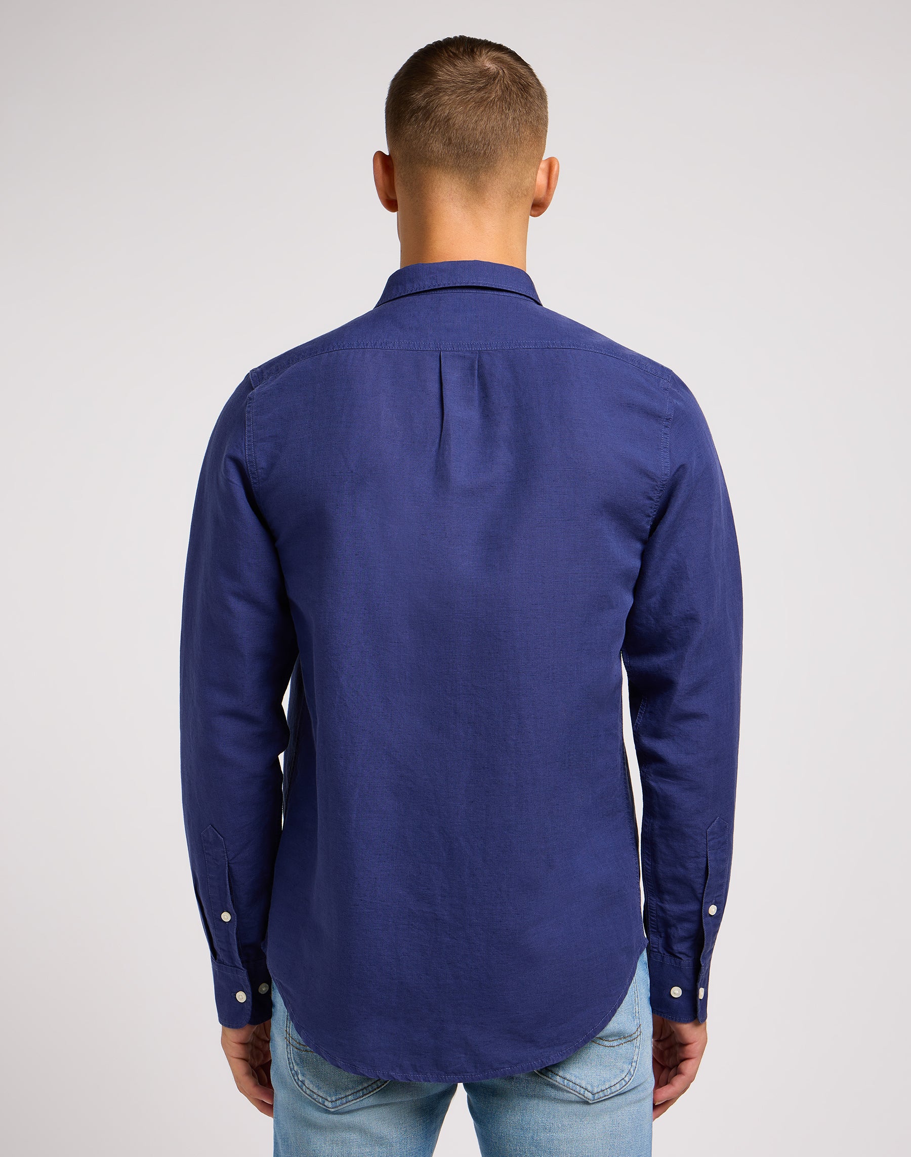 Patch Shirt in Medieval Blue Hemden Lee   