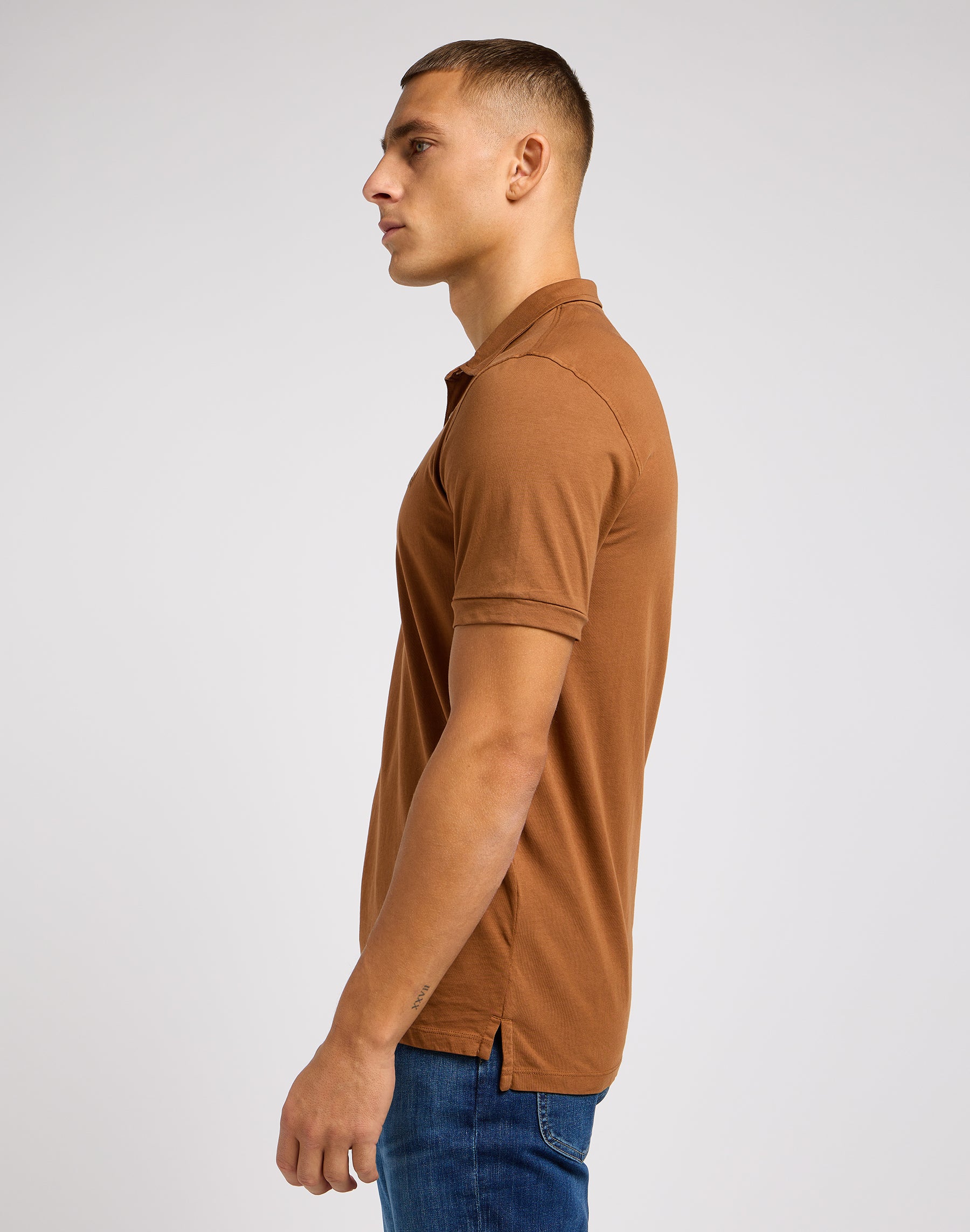 Jersey Polo in Acorn Polos Lee   