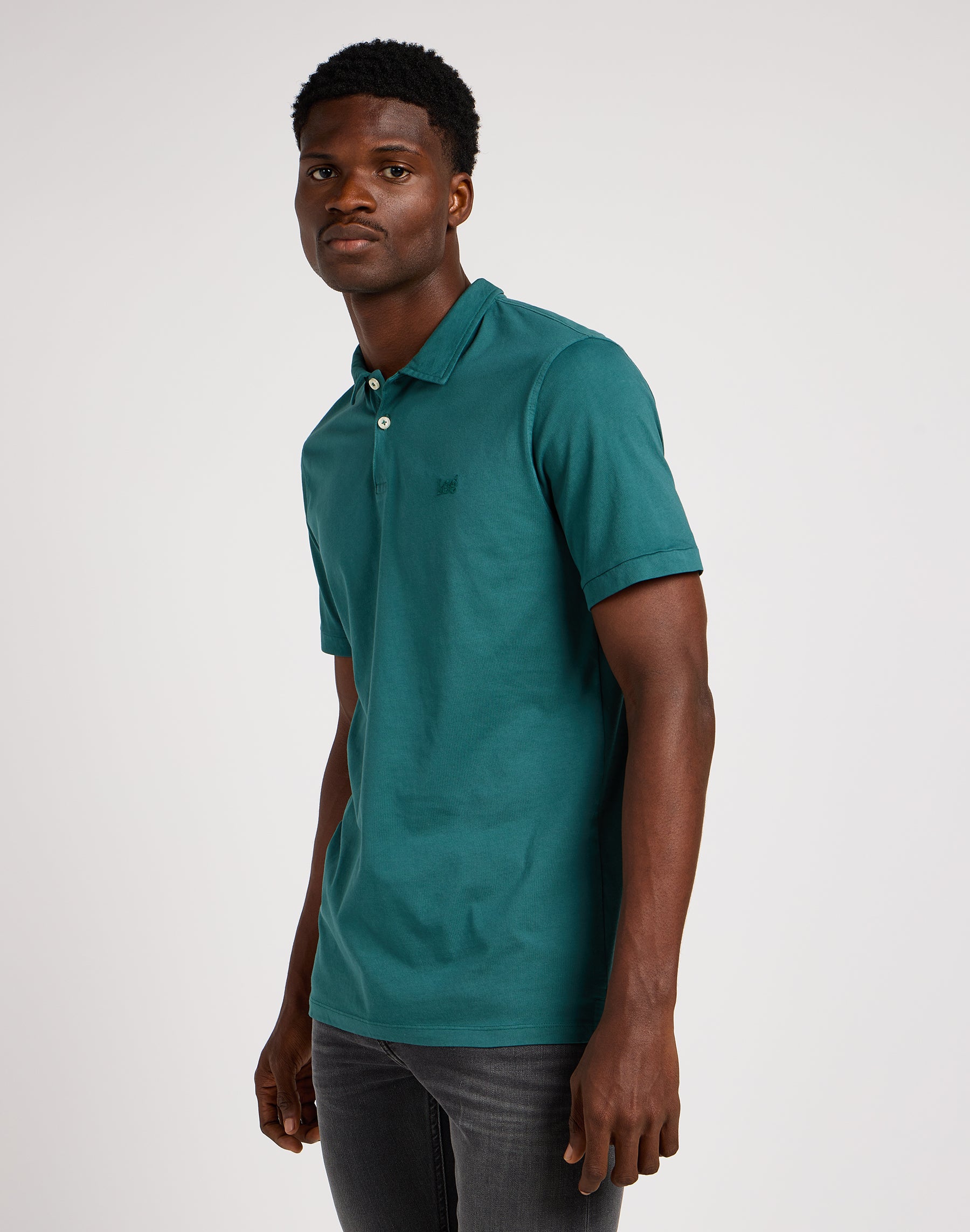 Jersey Polo in Evergreen Polos Lee   