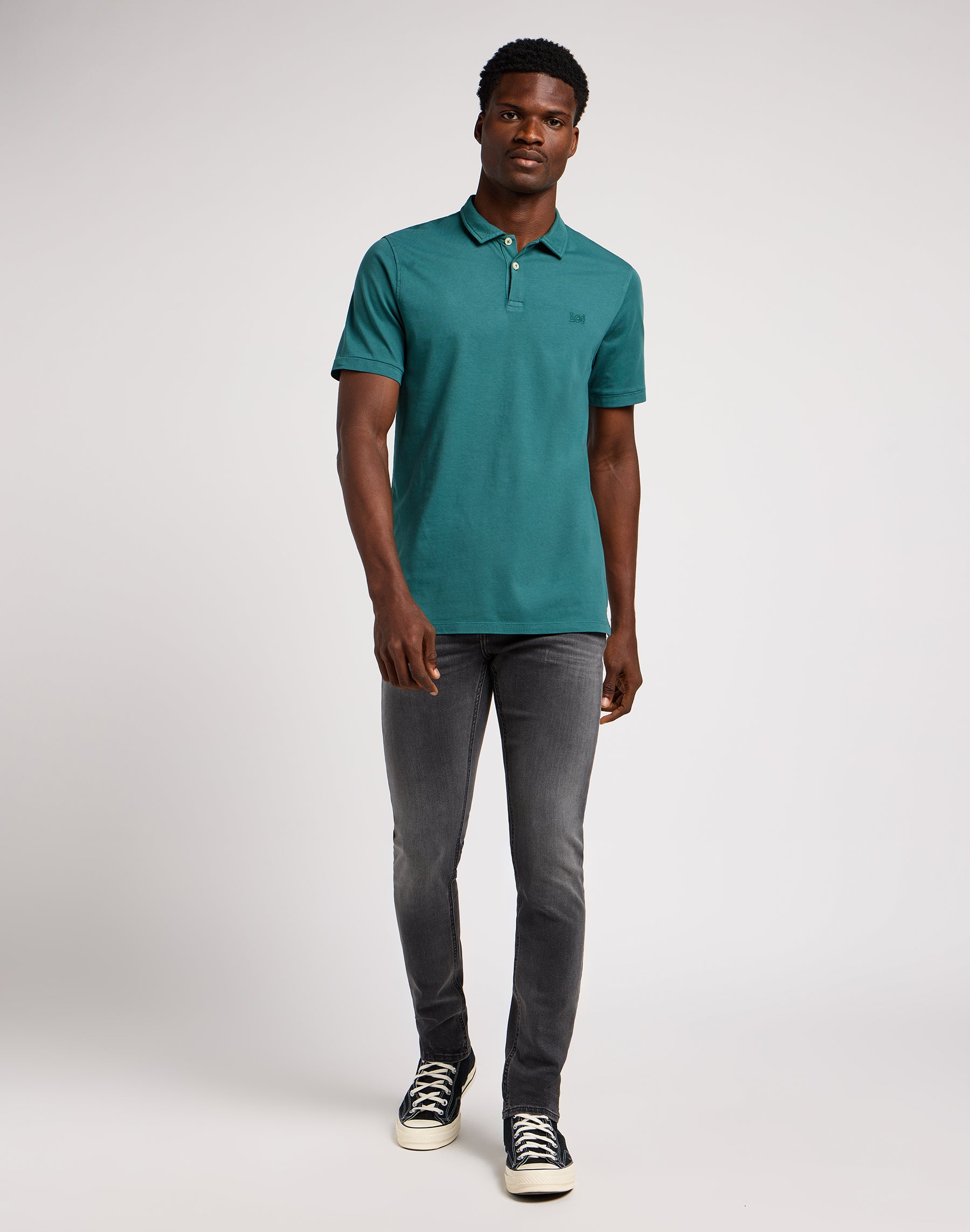 Jersey Polo in Evergreen Polos Lee   