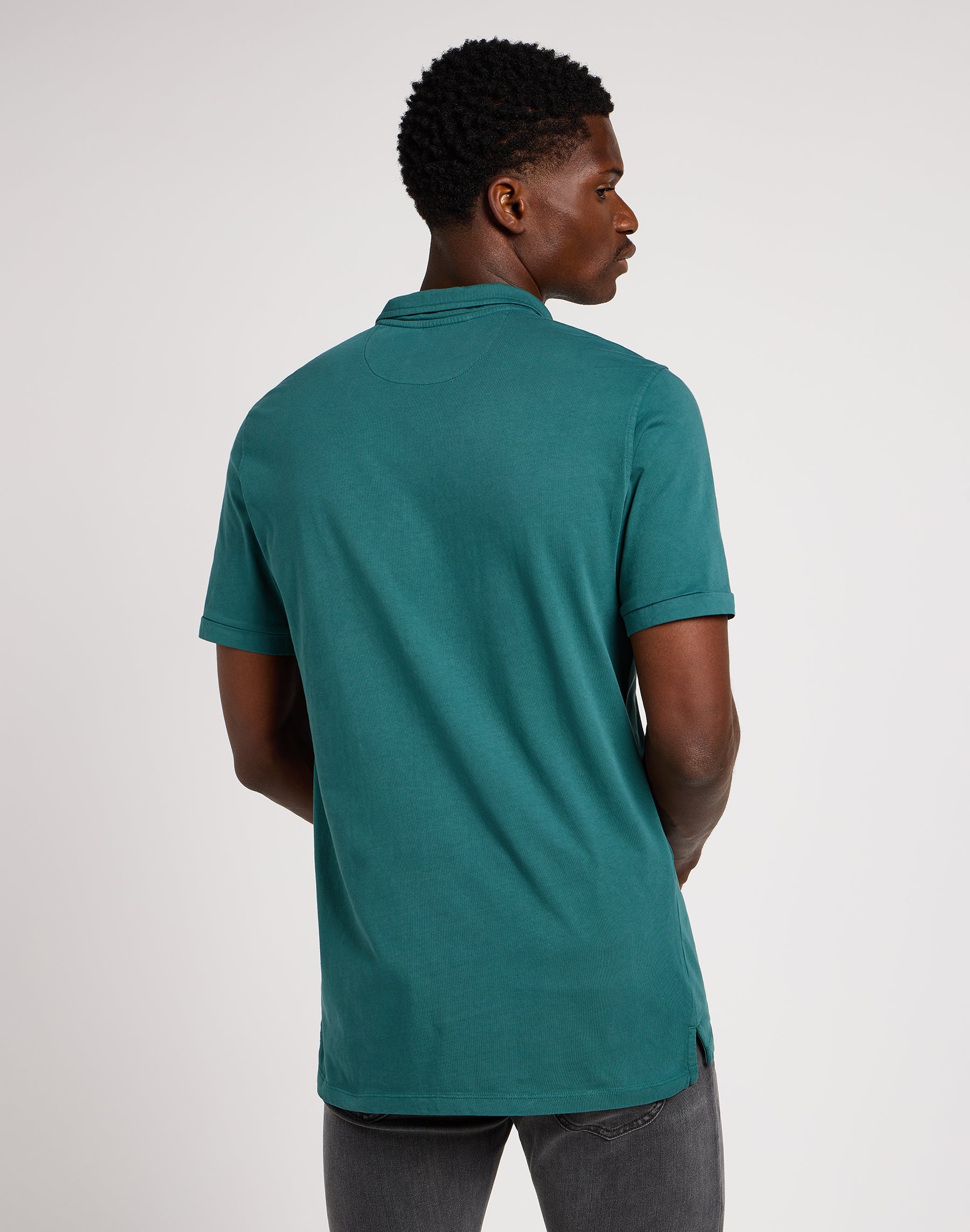 Jersey Polo in Evergreen Polos Lee   