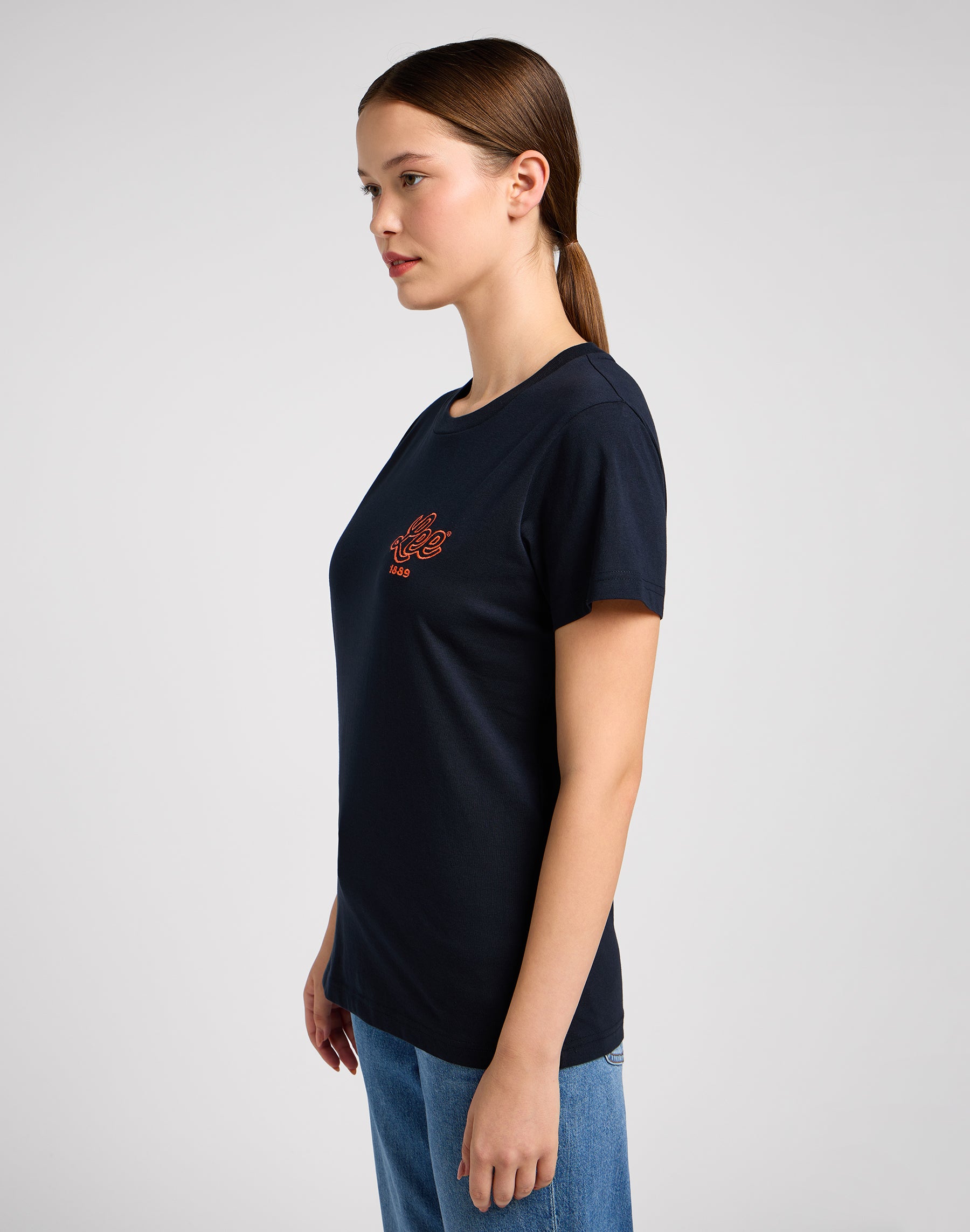 Small Logo Tee in Unionall Blk T-Shirts Lee   