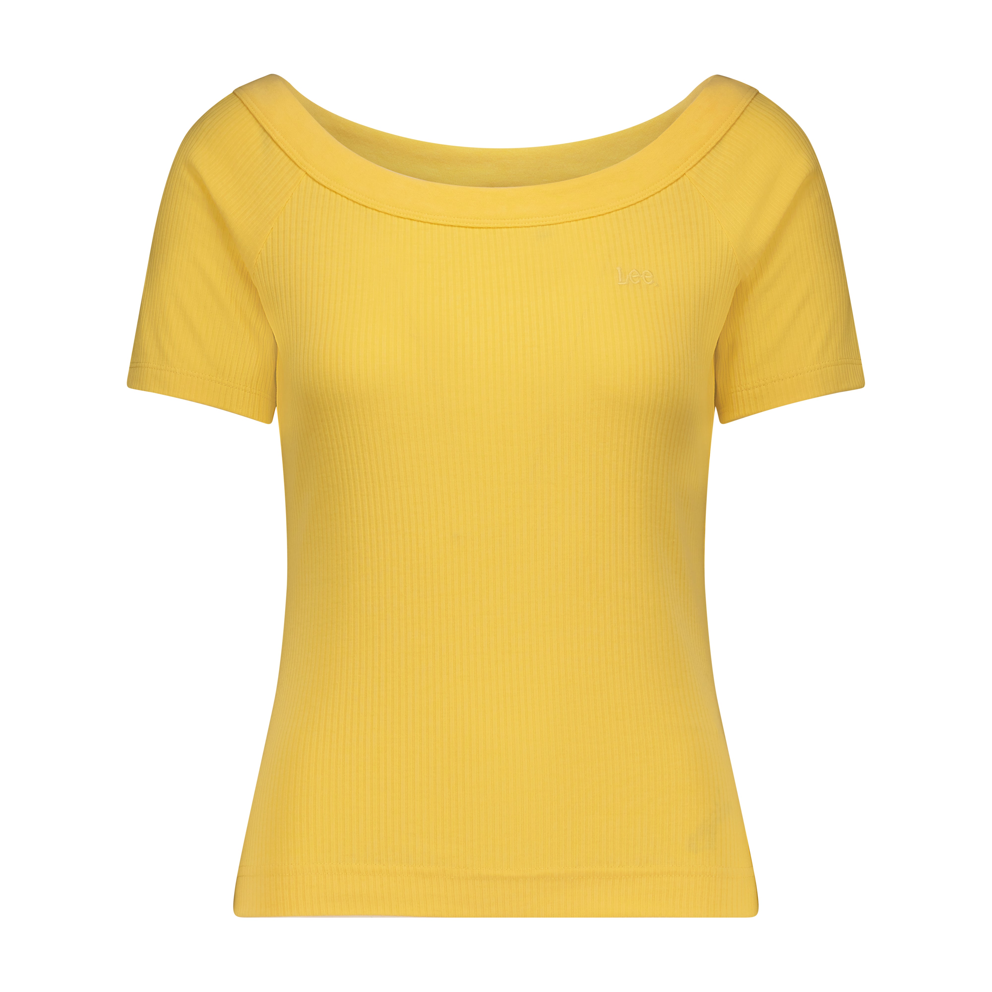 Off The Shoulder Rib in Vermeil T-Shirts Lee   