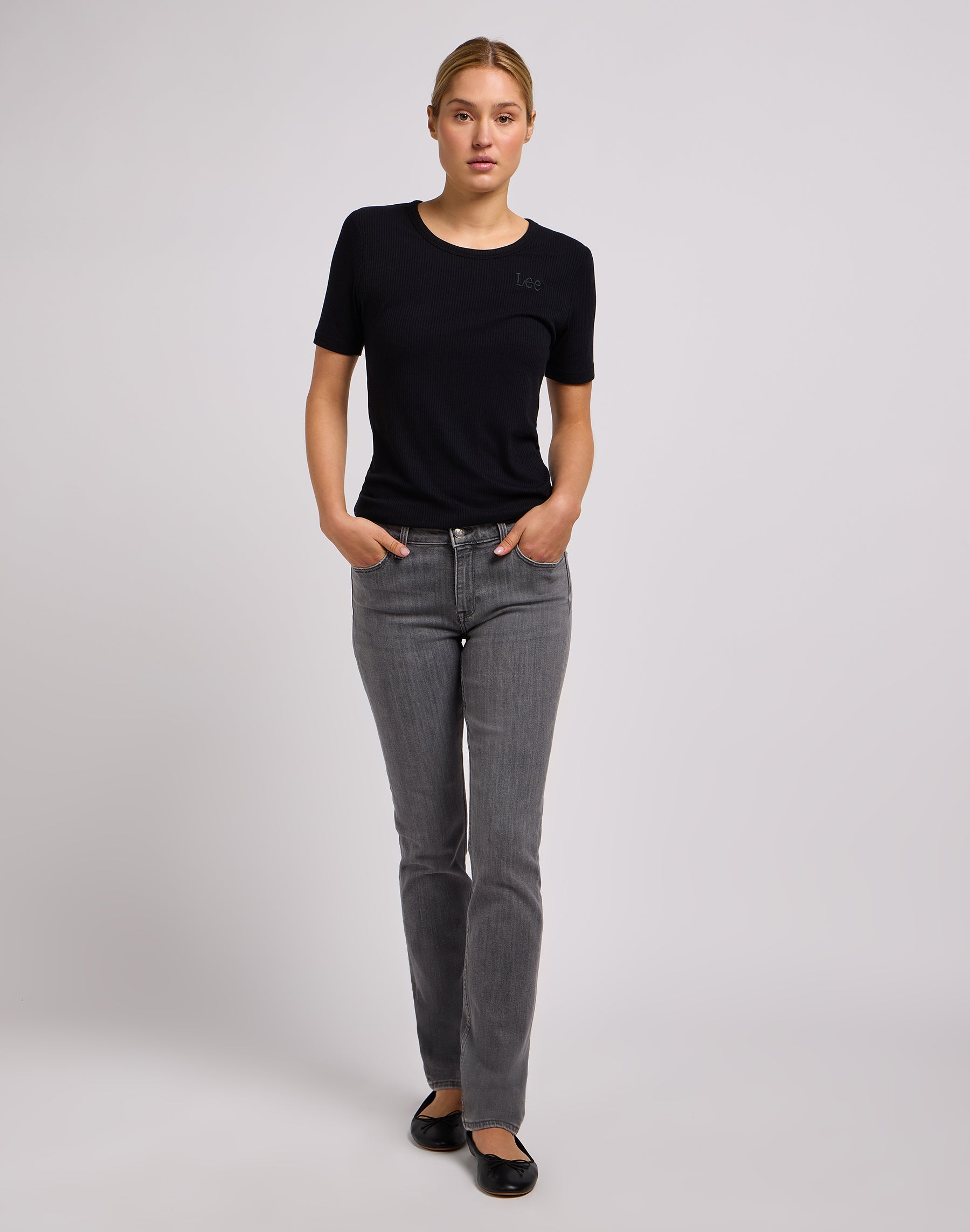 Elbow Sleeve Top in Unionall Blk T-Shirts Lee   