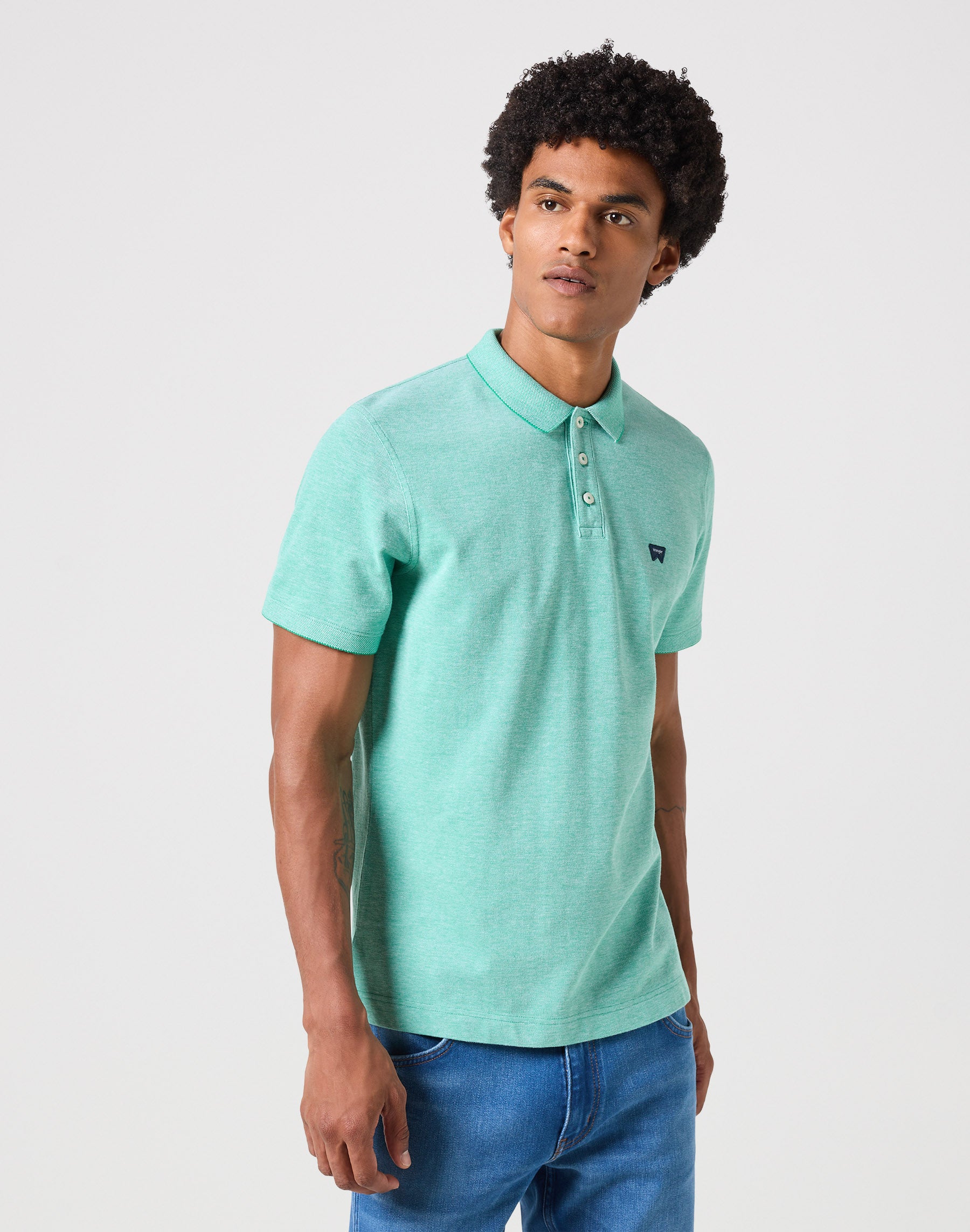 Refined Polo Shirt in Green Polos Wrangler   