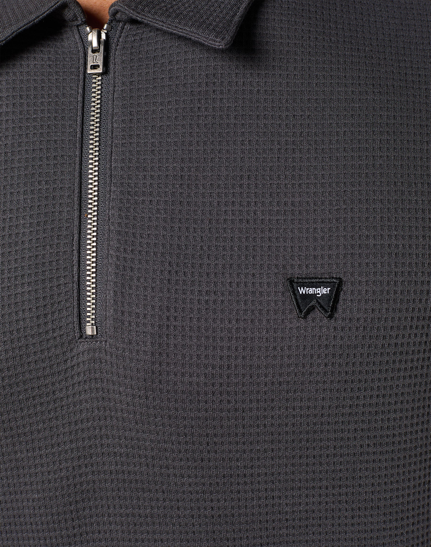 Rugby Polo Shirt in Faded Black Polos Wrangler   