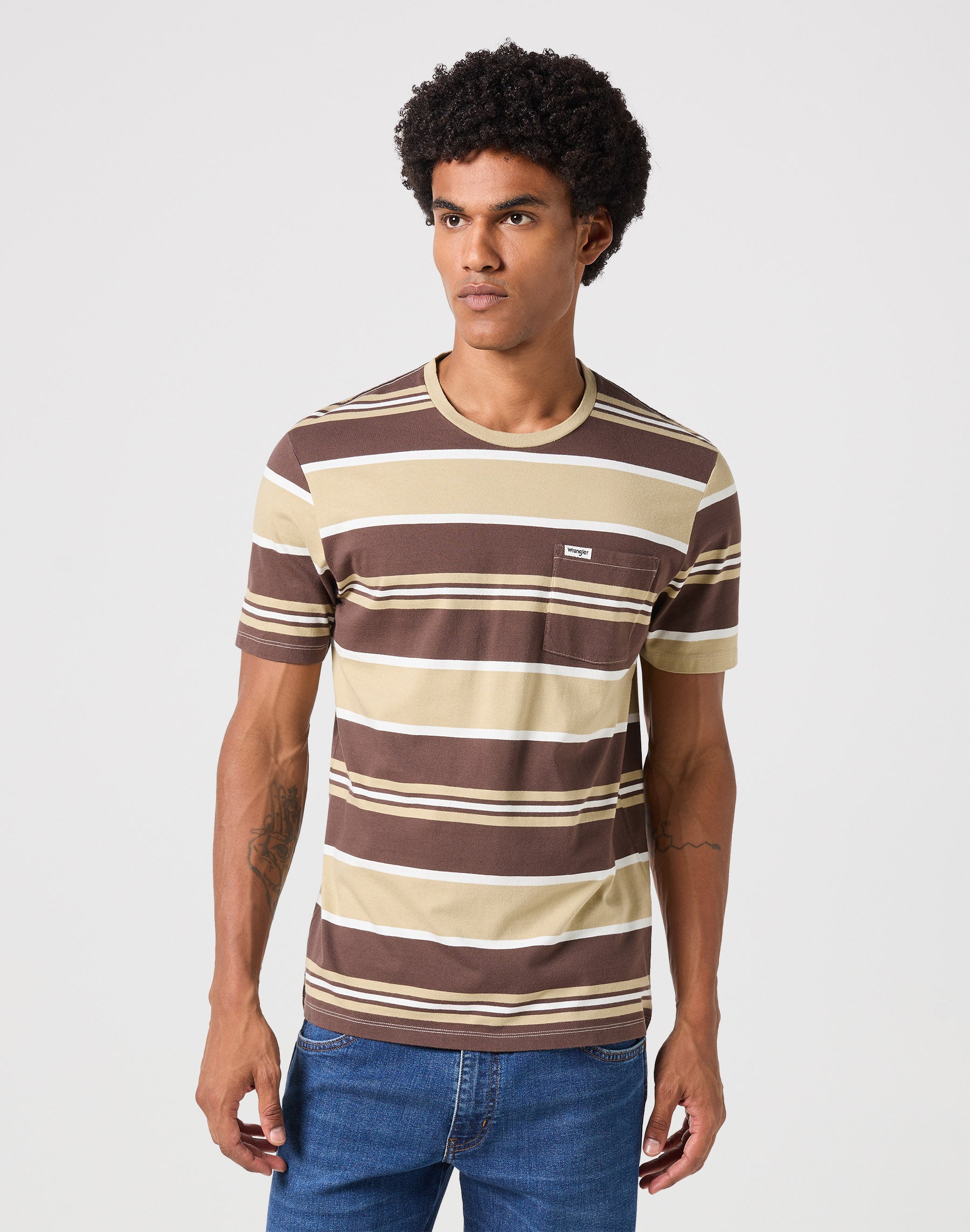 Pocket Tee in Plaza Taupe T-Shirts Wrangler   