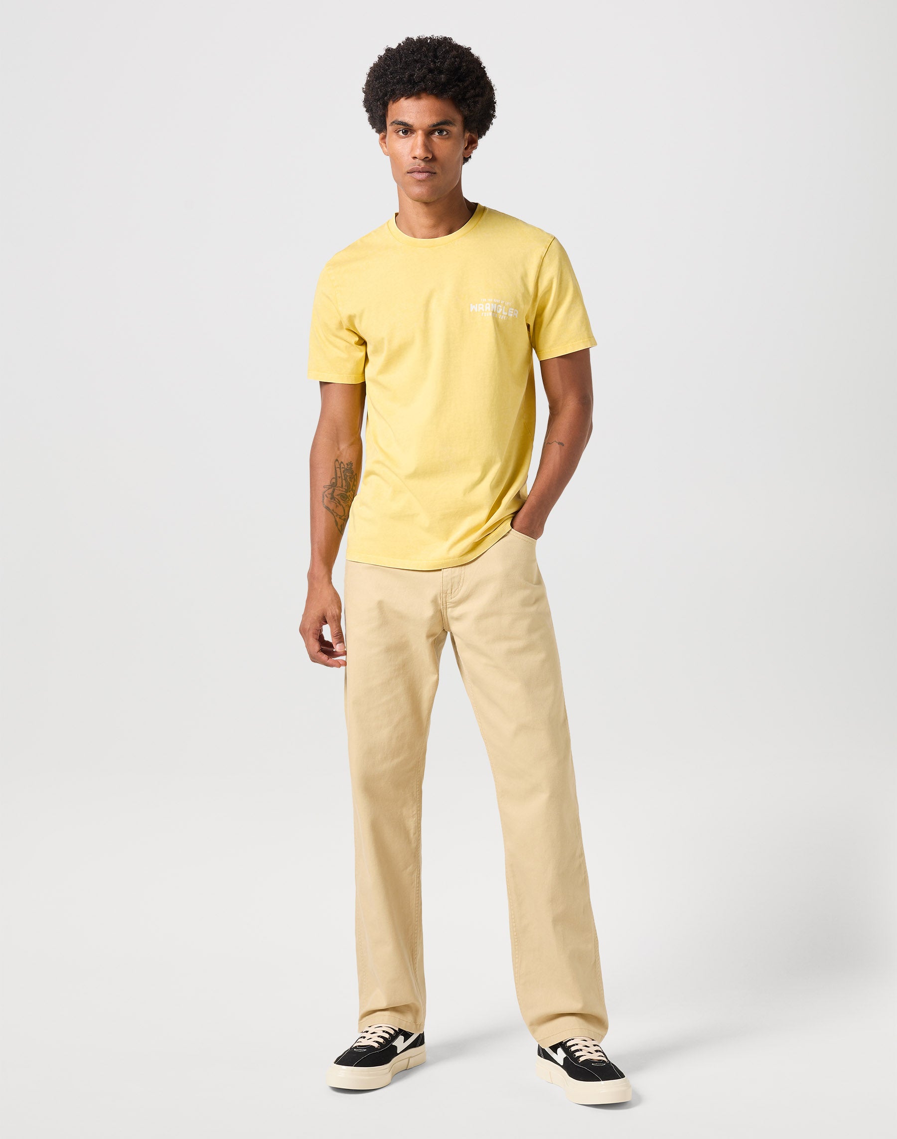 Graphic Tee in Varsity Yellow T-Shirts Wrangler   