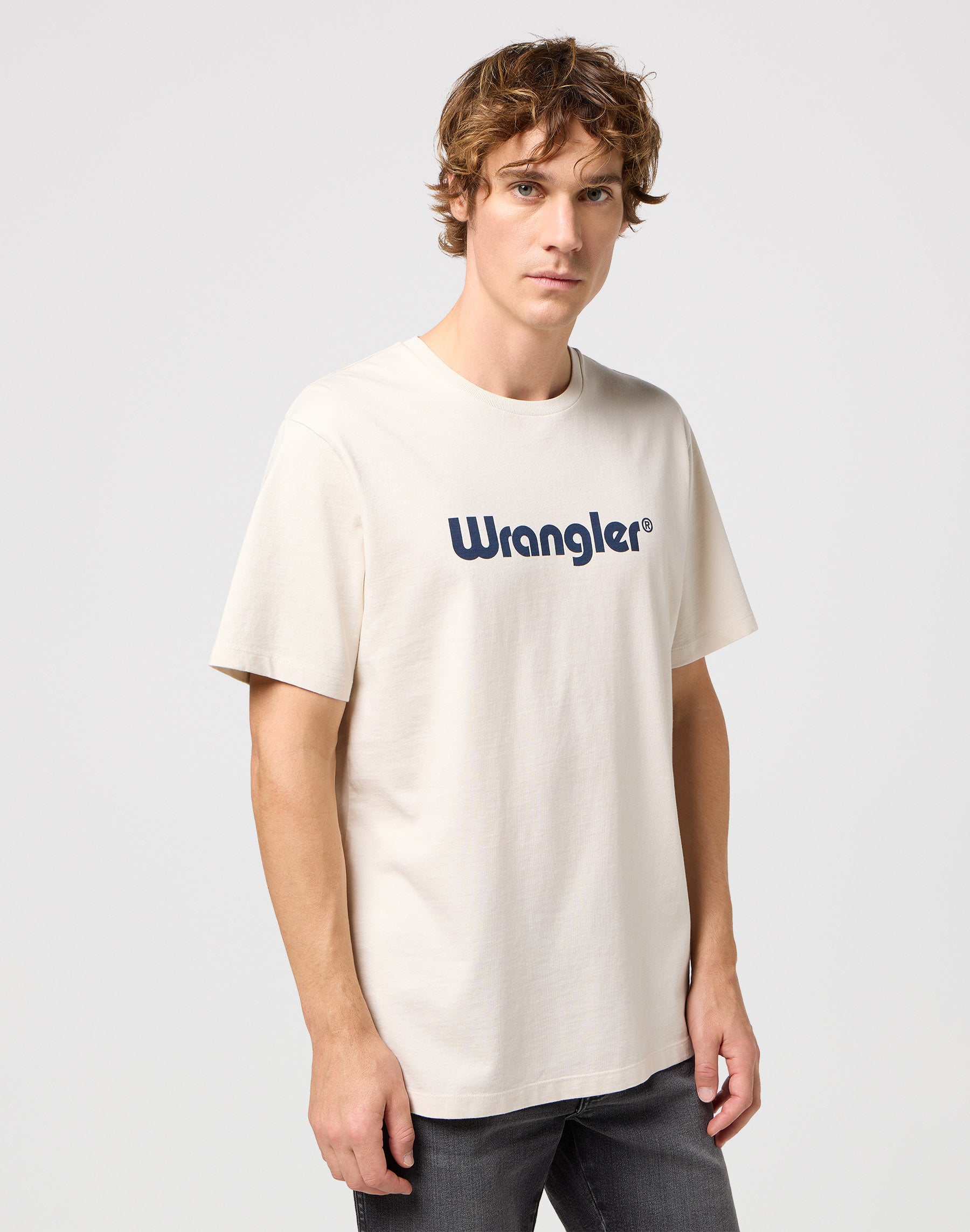 Logo Tee in White T-Shirts Wrangler   