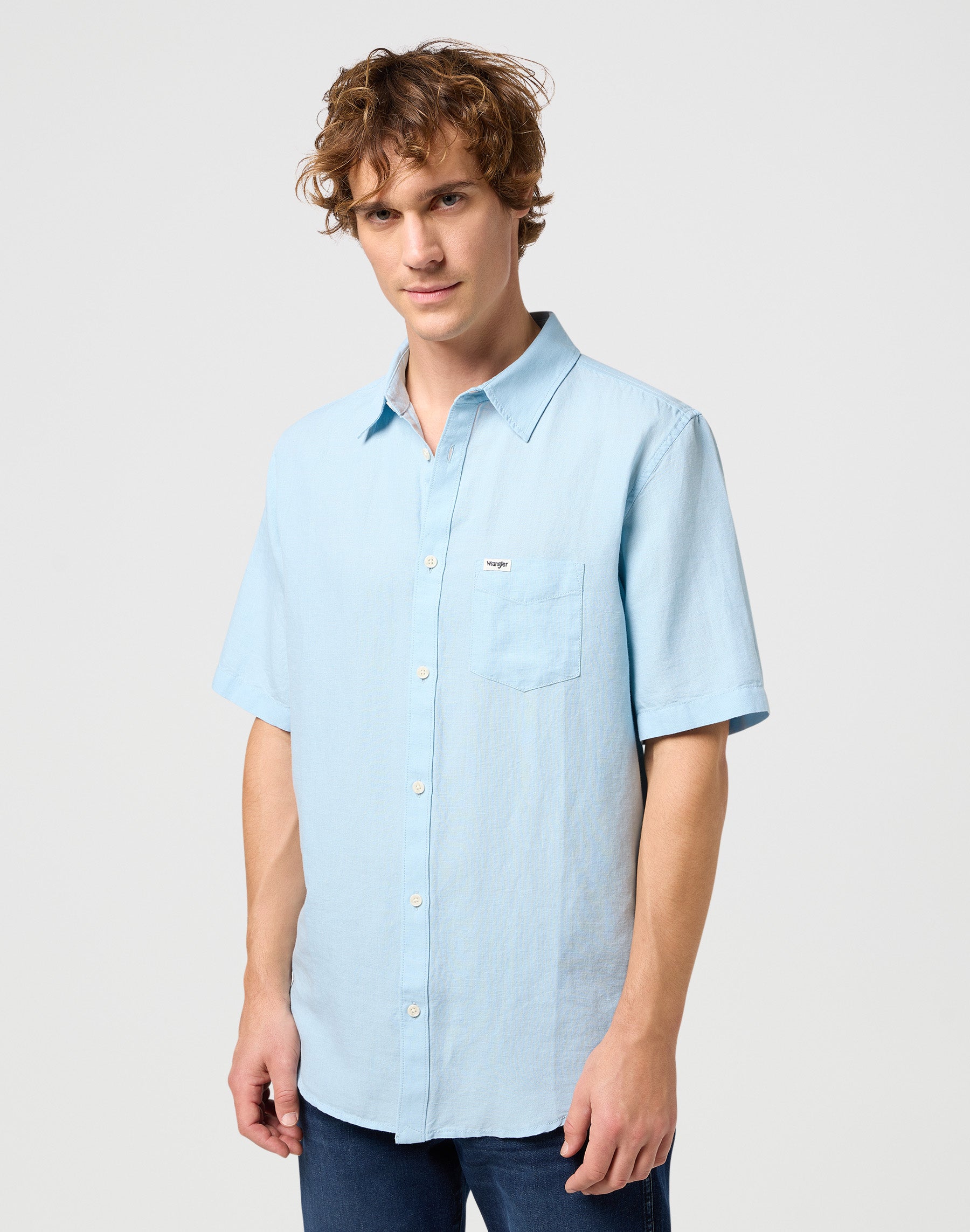 One Pocket Shirt in Dream Blue Hemden Wrangler   