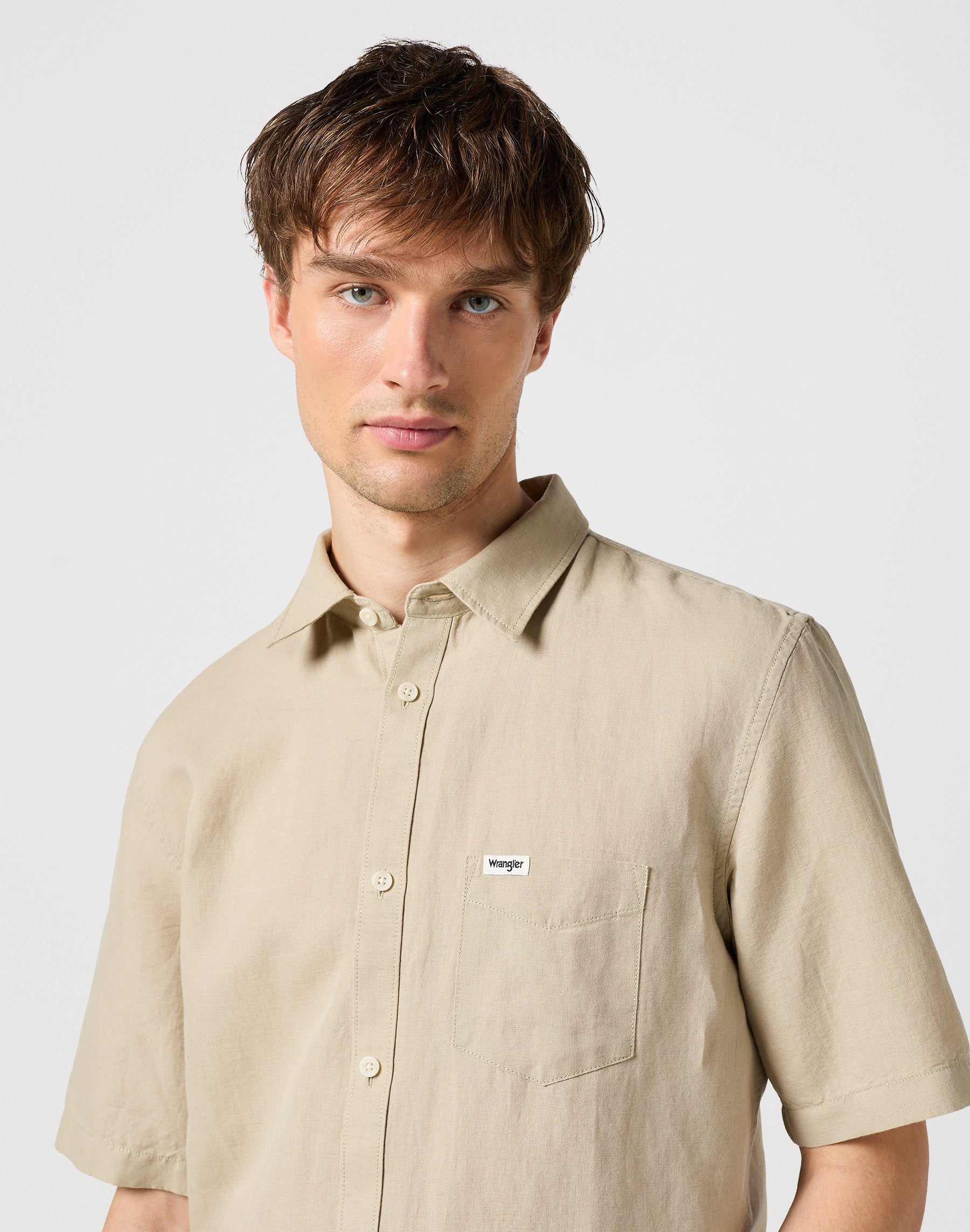 One Pocket Shirt in Plaza Taupe Hemden Wrangler   